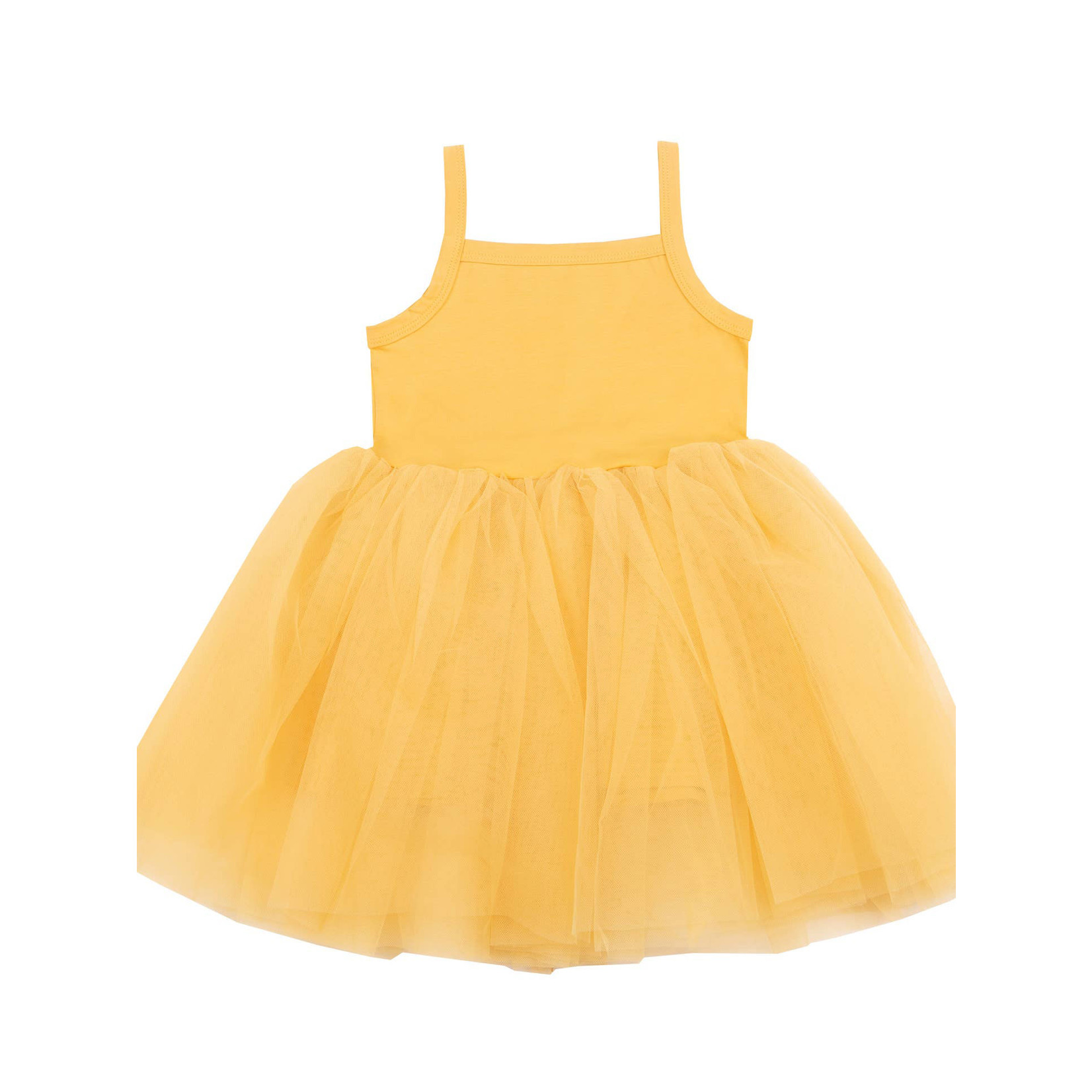 bob & blossom mustard yellow tulle dress
