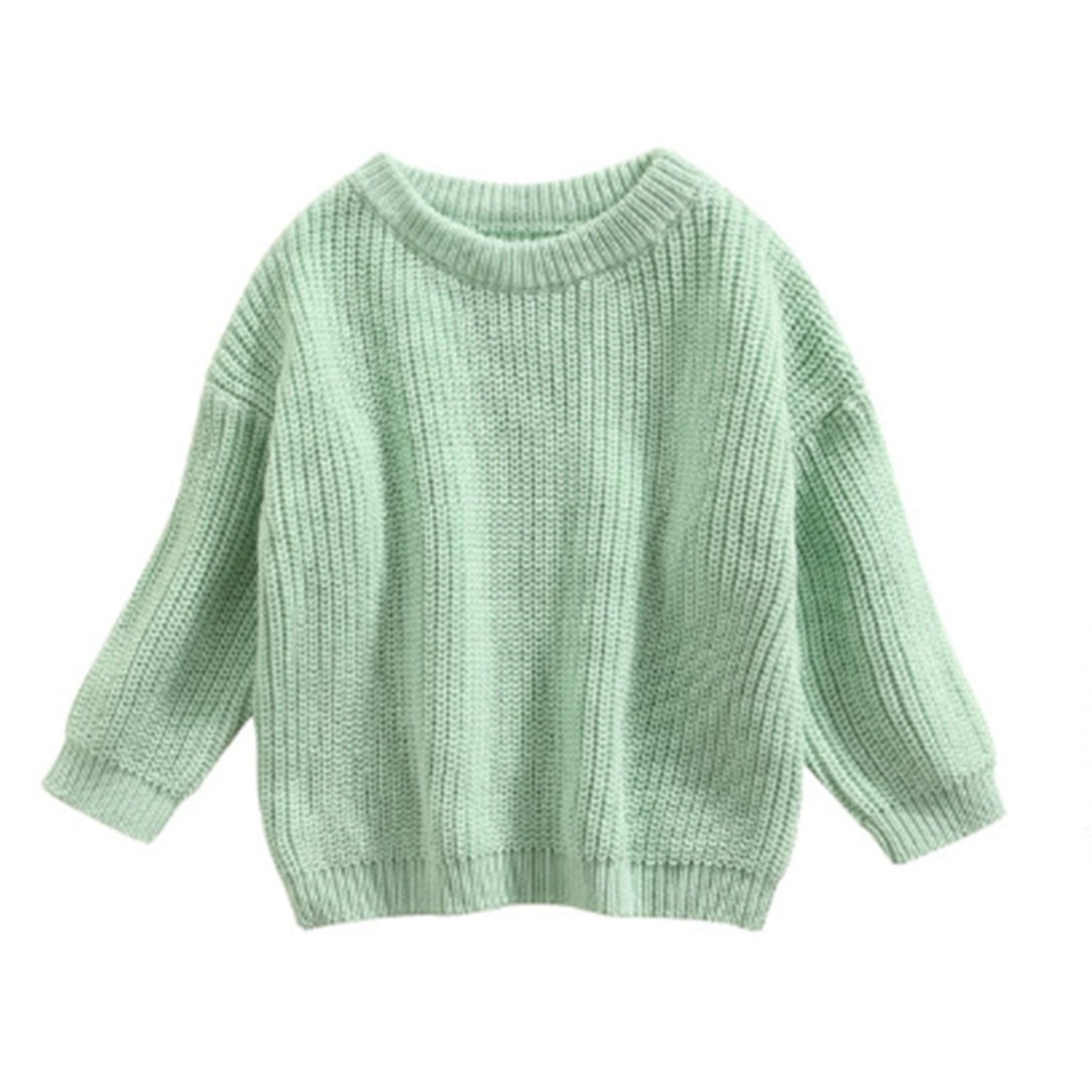 three bees baby mint chunky sweater