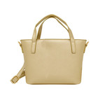 tiny treats gold leather tote bag