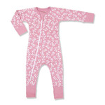 sapling child pink floral footie