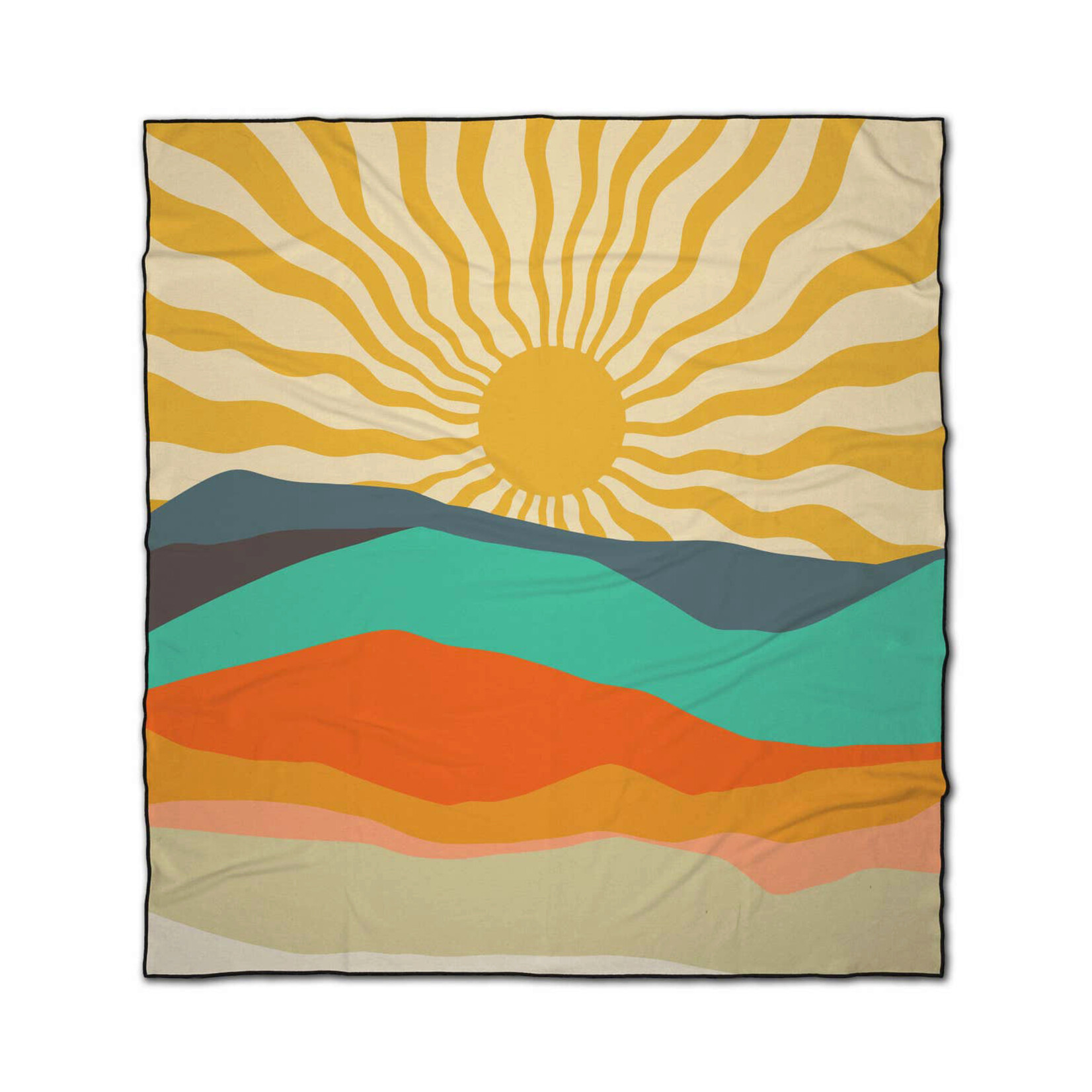 geometry over the hill beach blanket