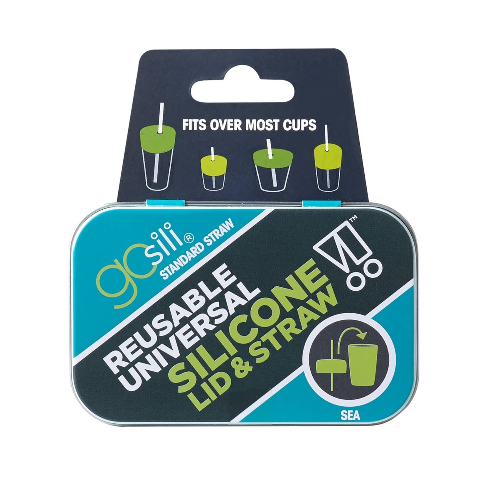 gosili reusable universal silicone straw & lid