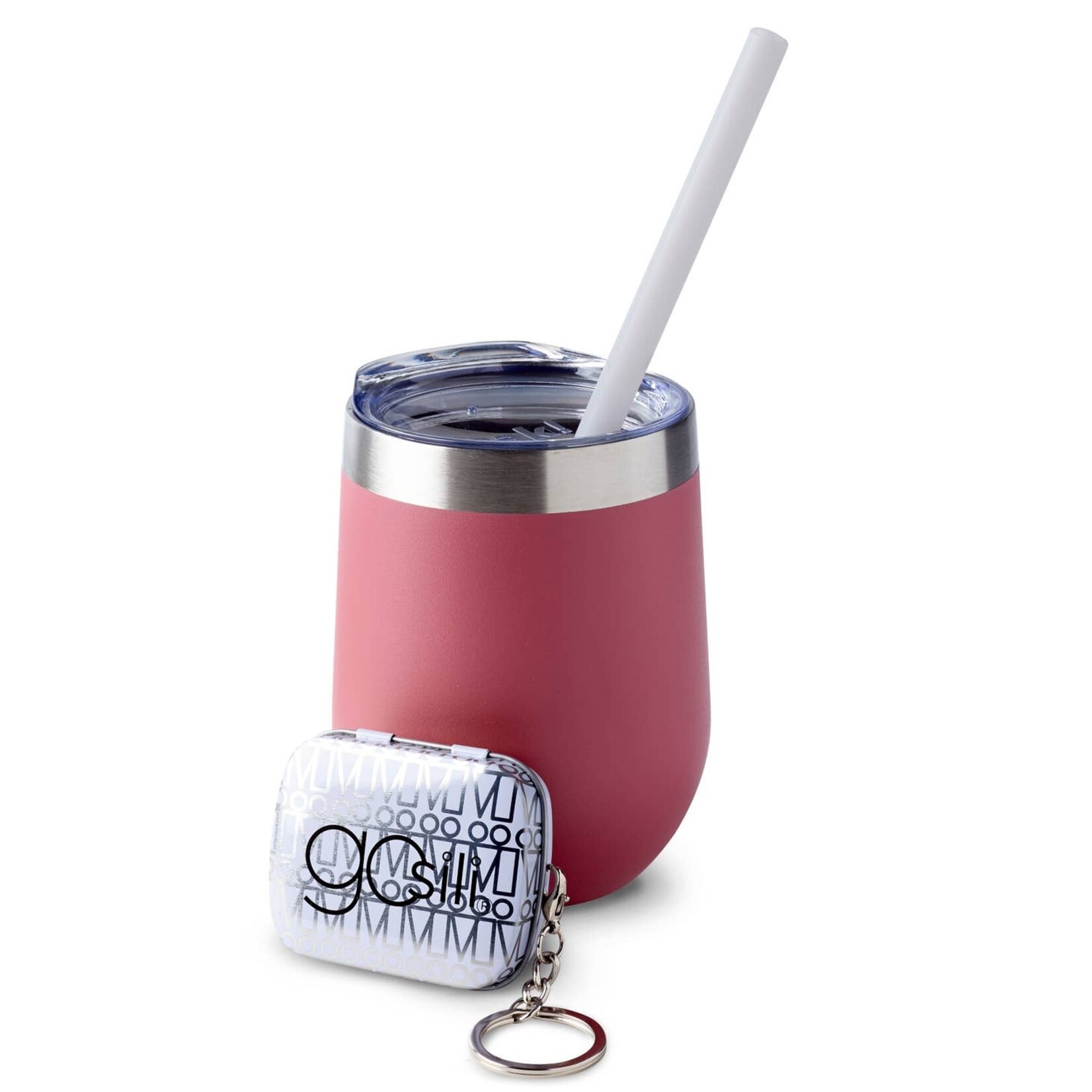 gosili reusable silicone keychain straw