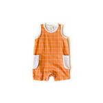 viverano organics clementine checkered romper