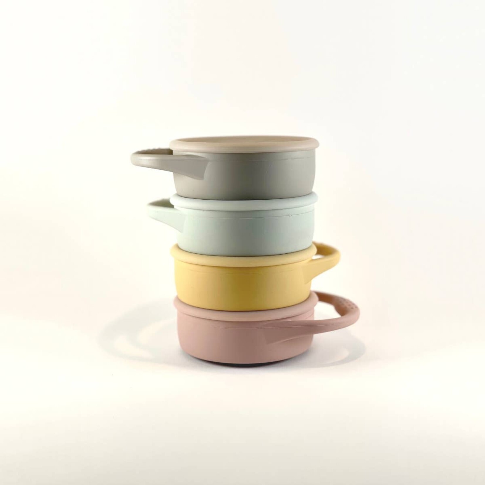 bug + bean yellow foldable silicone snack cup
