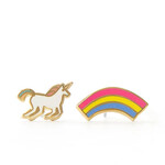 yellow owl workshop unicorn & rainbow earrings