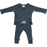 mebie baby charcoal organic cotton thermal set