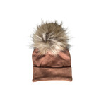 baby sprouts tan fur beanie