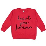 holland ave clothing red heart you forever sweatshirt