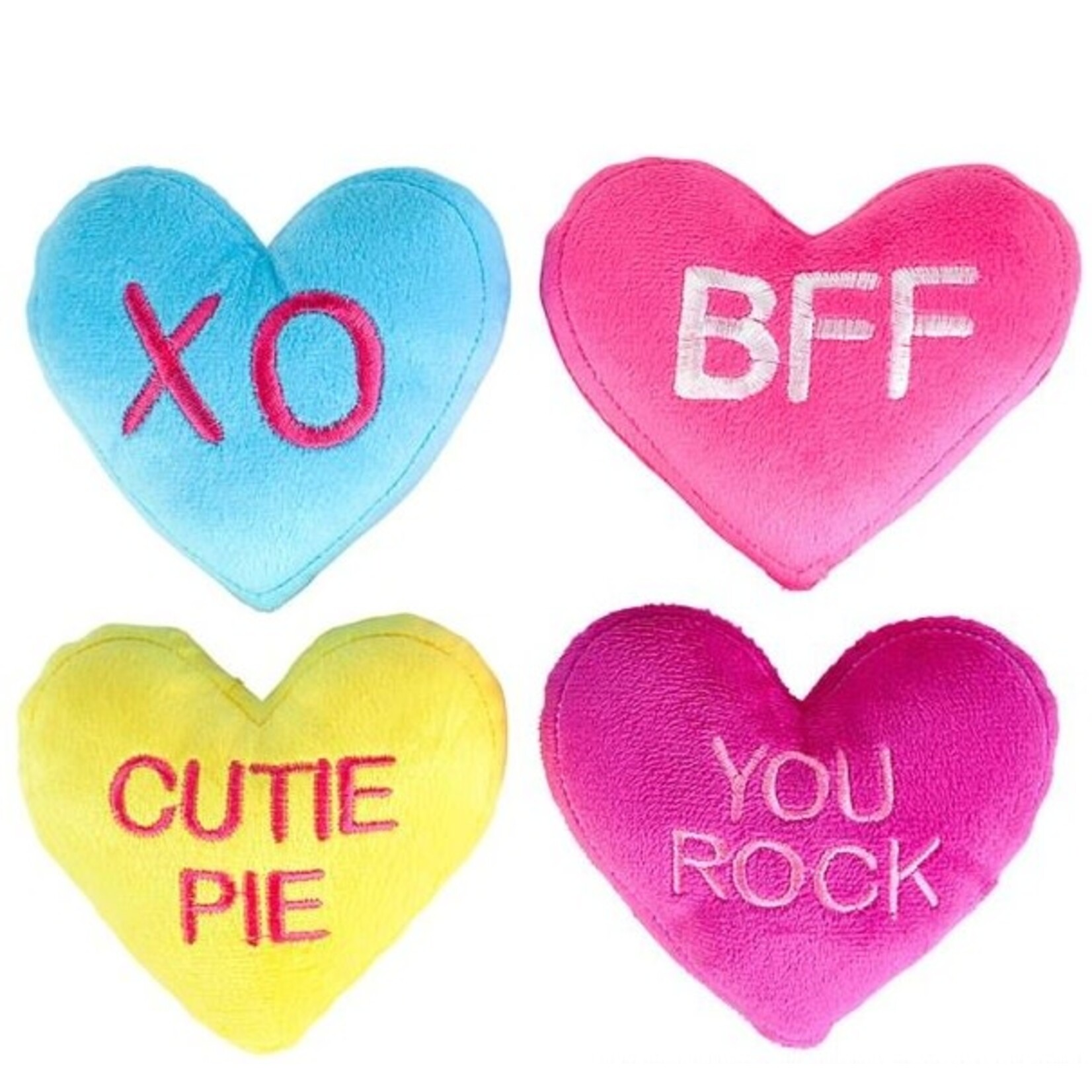 plush conversation hearts