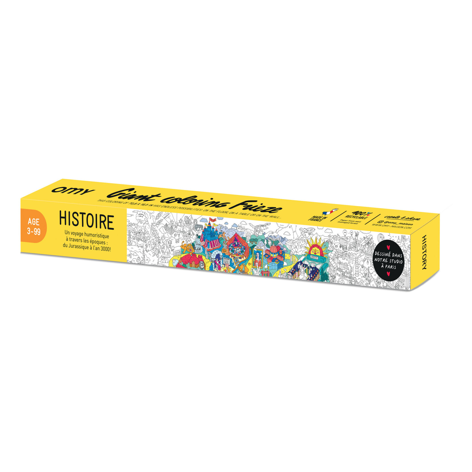 omy HISTORY giant coloring frieze