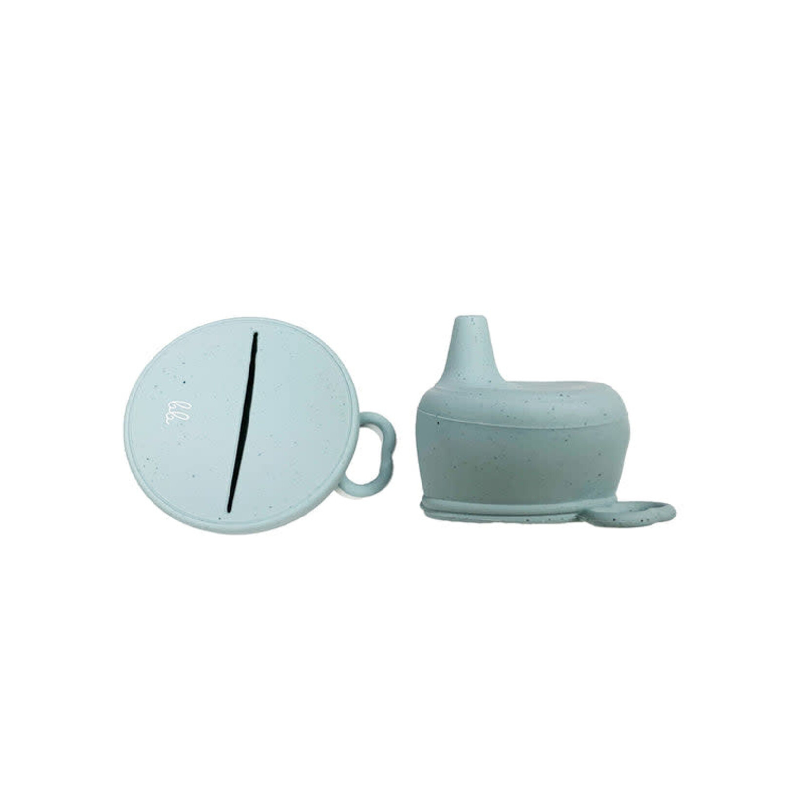 three hearts modern seafoam sip & snack lid set