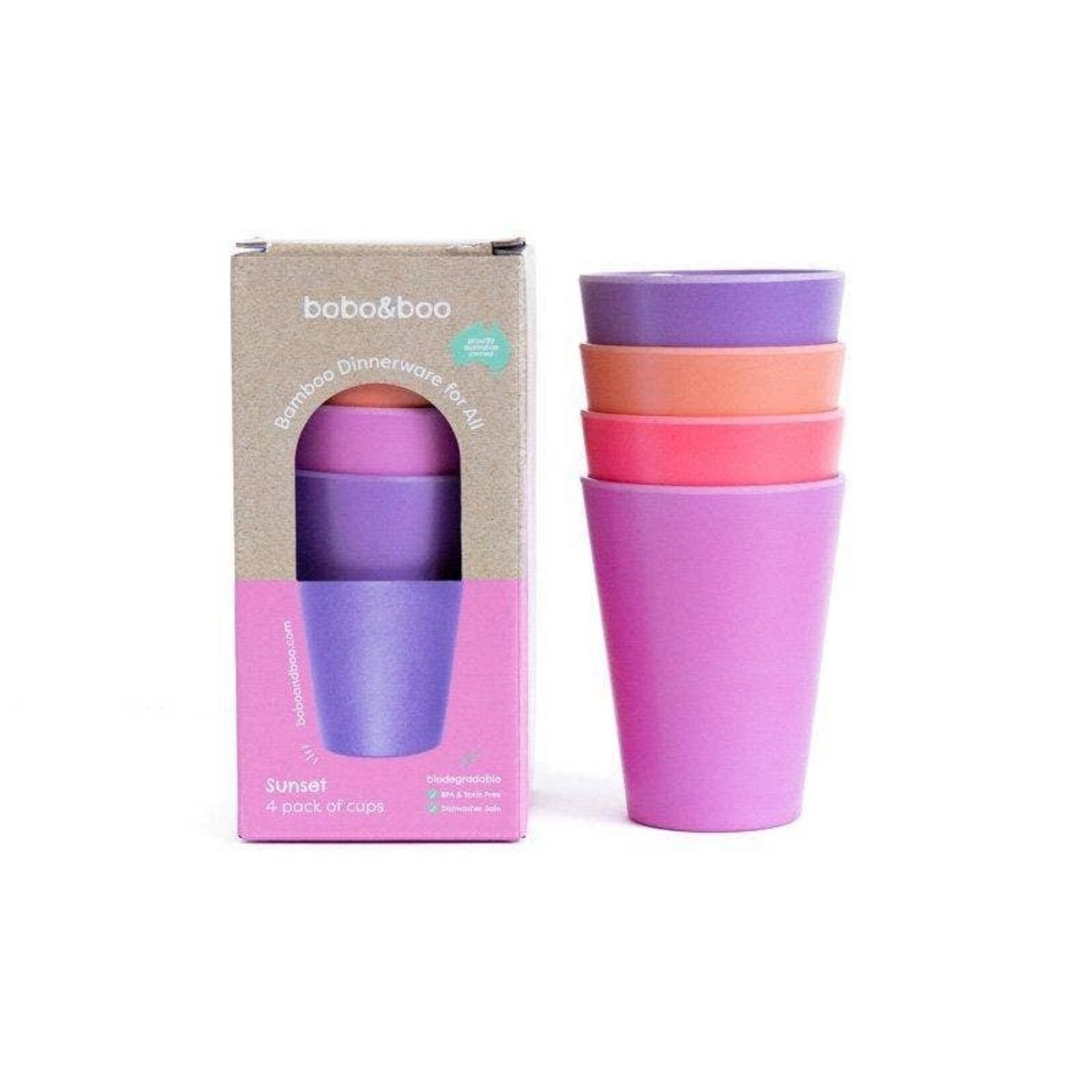 bobo & boo bamboo 4 pack of cups