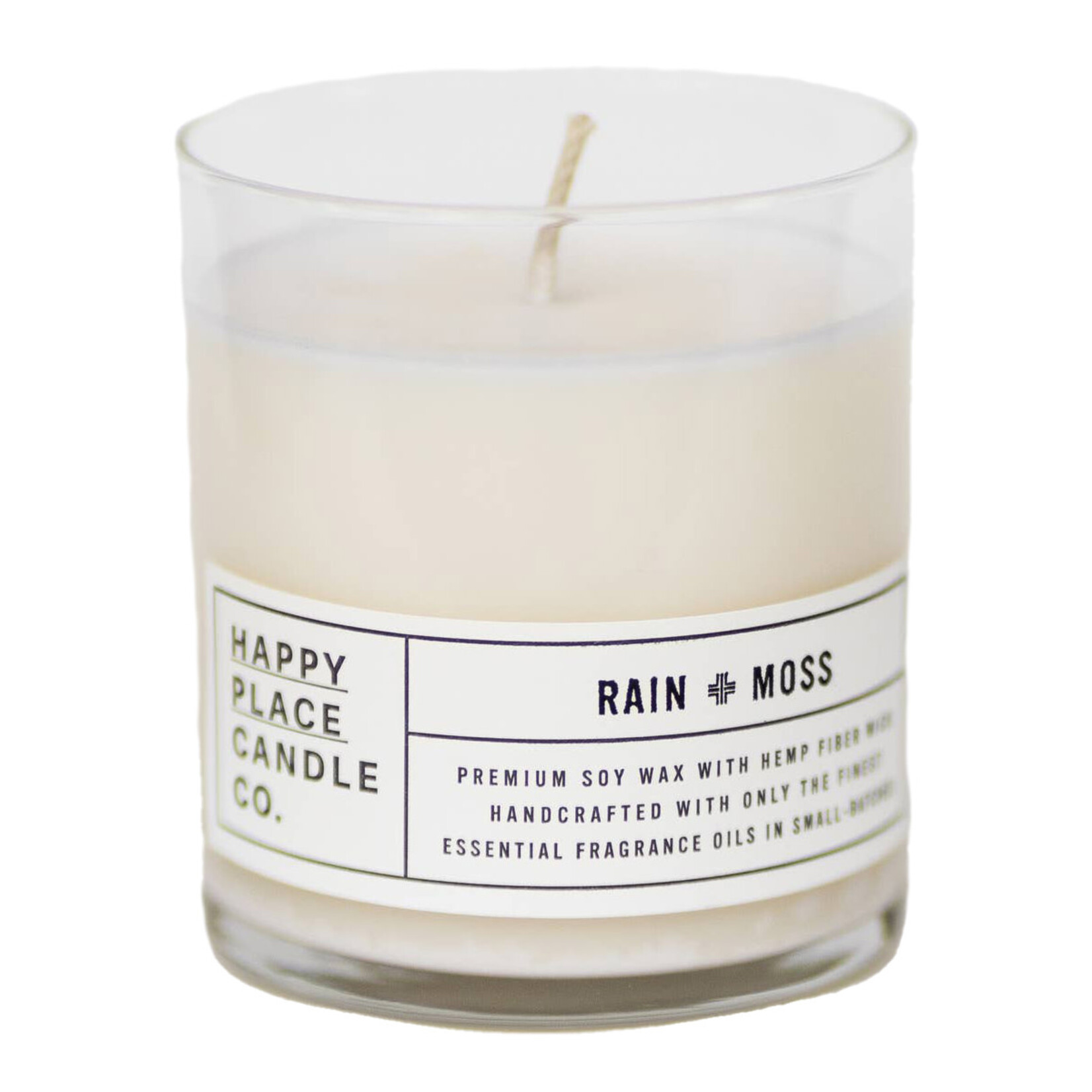 happy place candle co. rain + moss candle