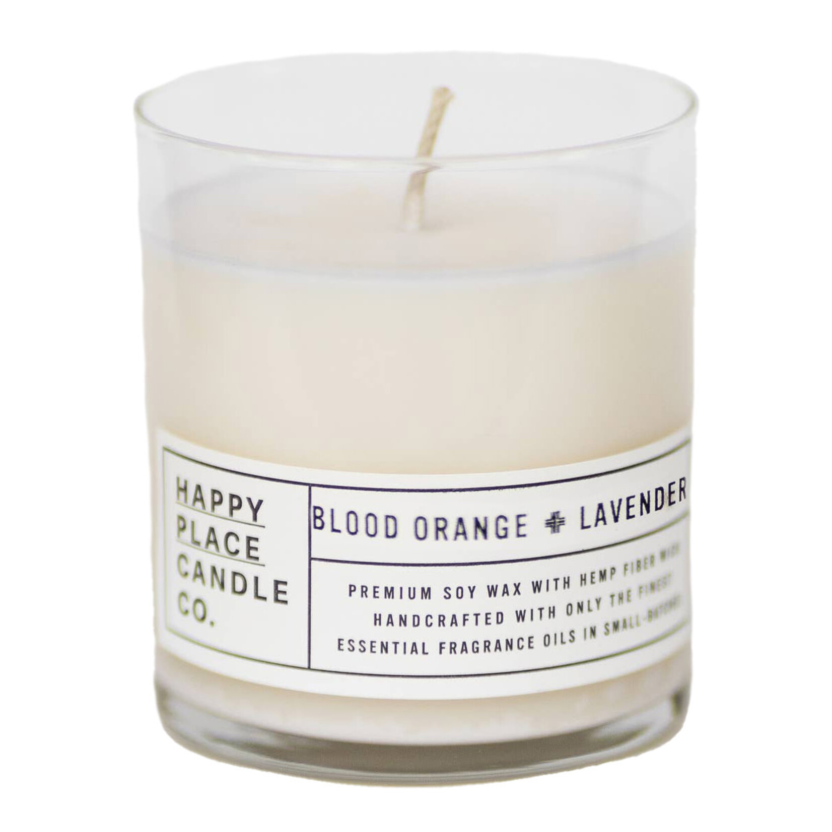 happy place candle co. blood orange + lavender candle
