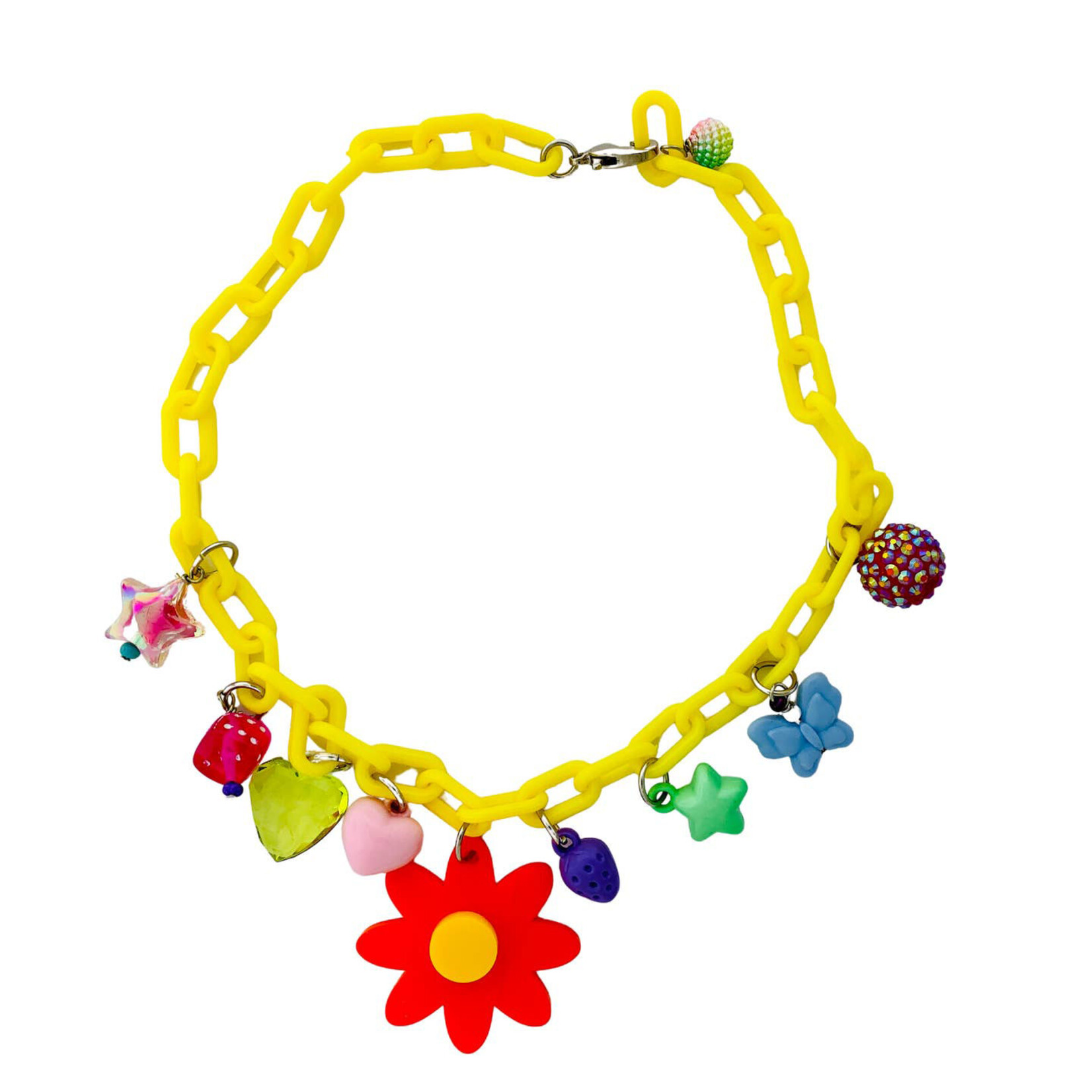 sadie's moon flower charm necklace