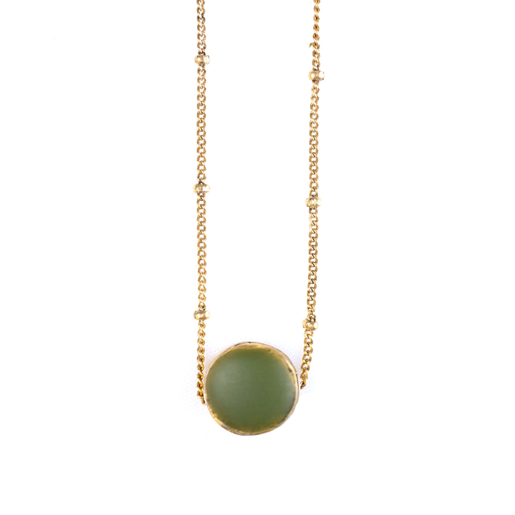 Bel Kai olive satellite necklace