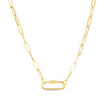 charm bar 17" paperclip necklace