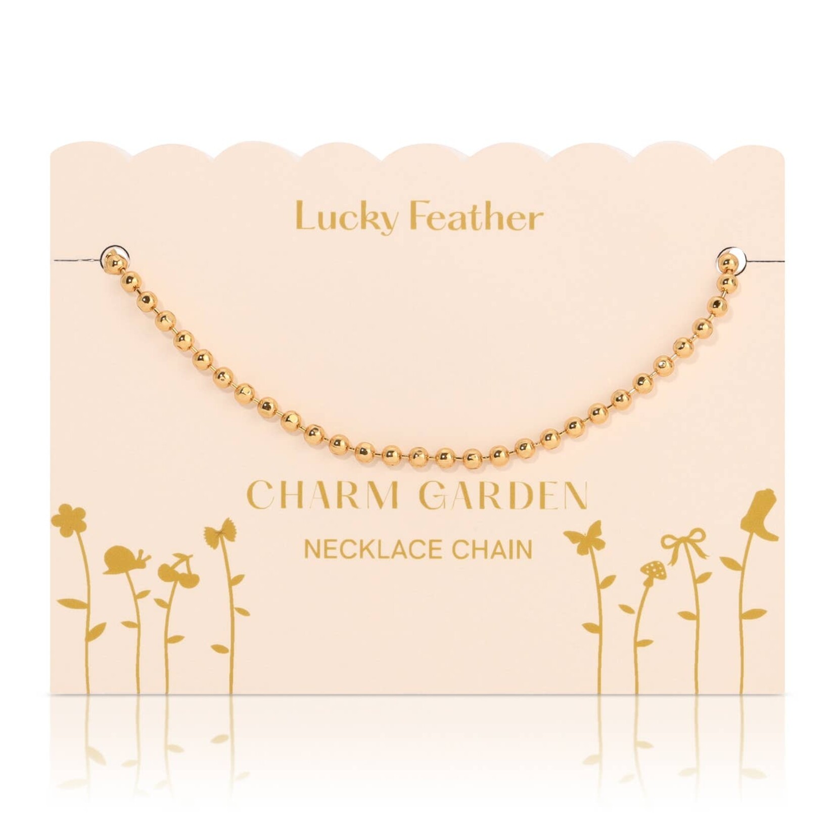 lucky feather charm garden necklace