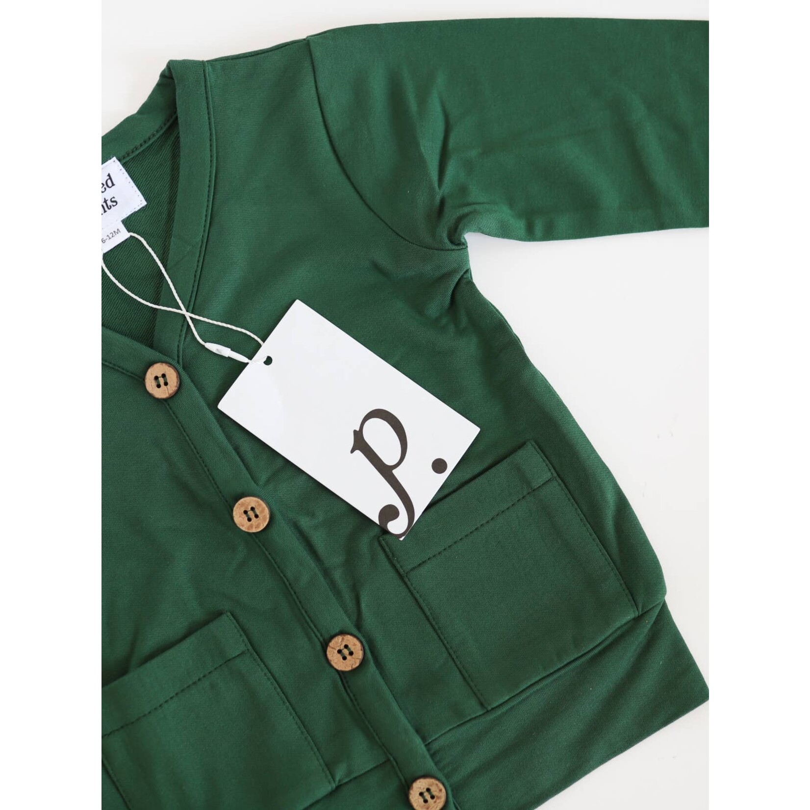 polished prints spruce green cardigan