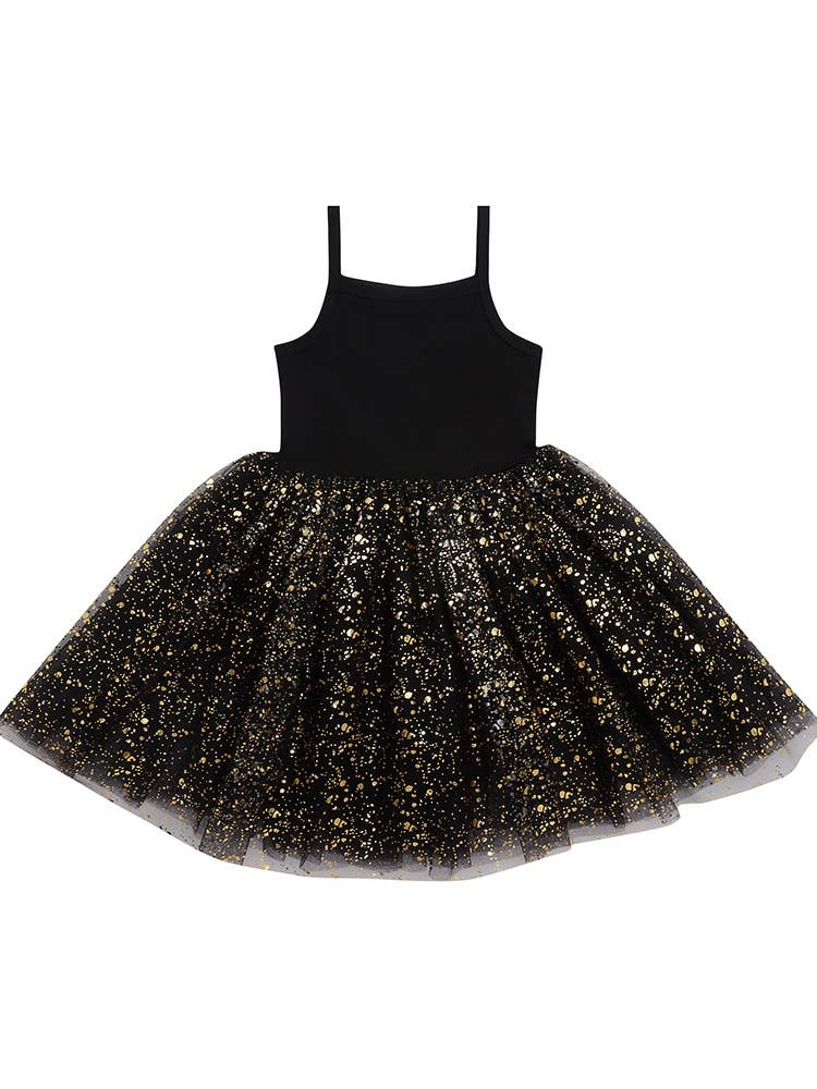 black & gold sparkle dress - george + maeve