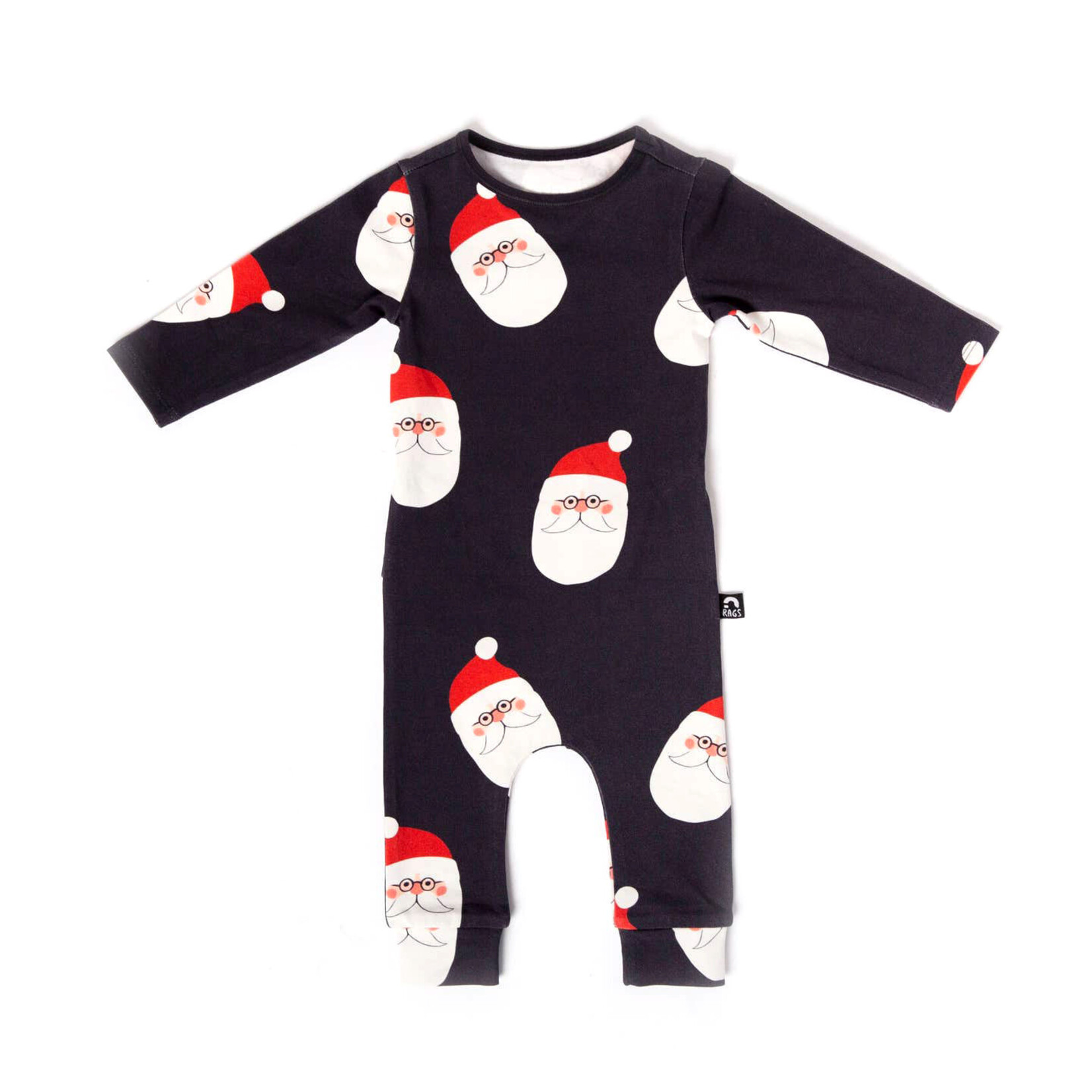 rags santa peekabooty romper