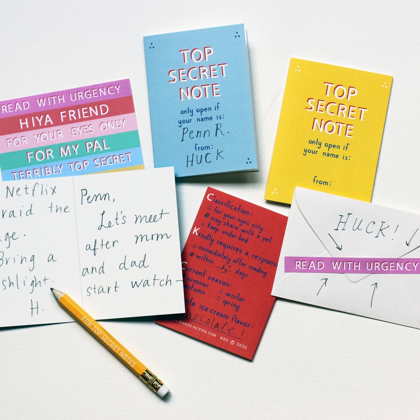 mr. boddington's studio top secret friendship note set