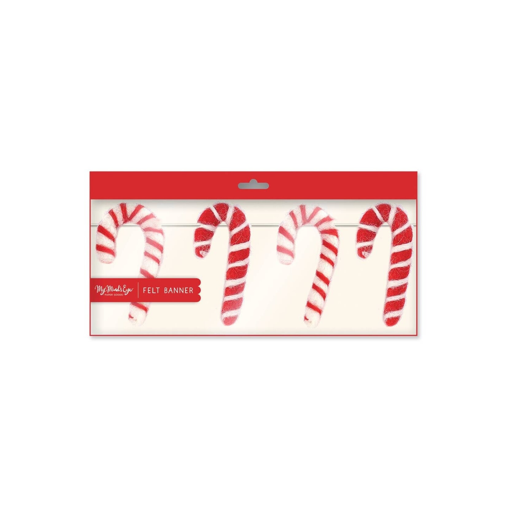 my mind's eye candy cane felt banner