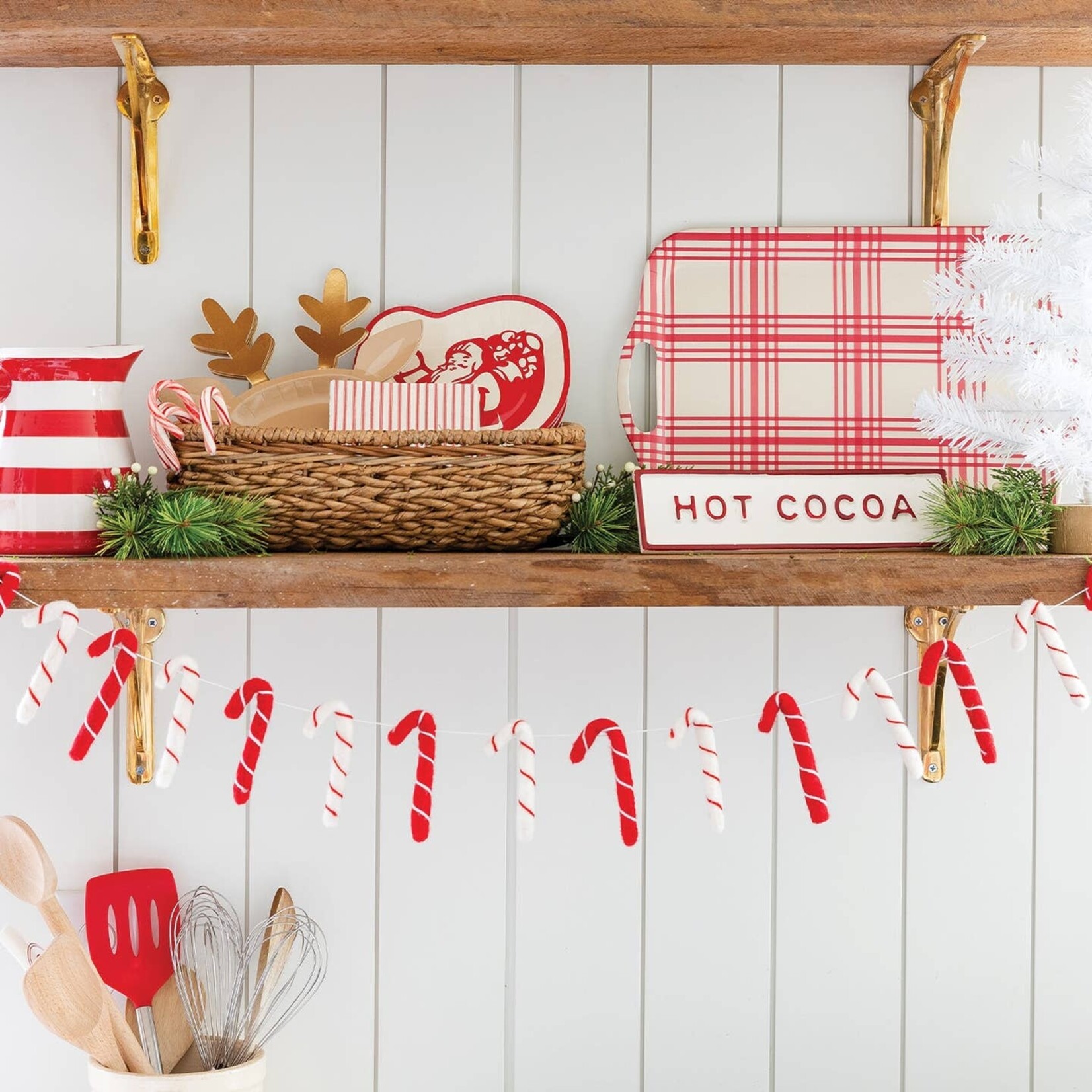 my mind's eye candy cane felt banner