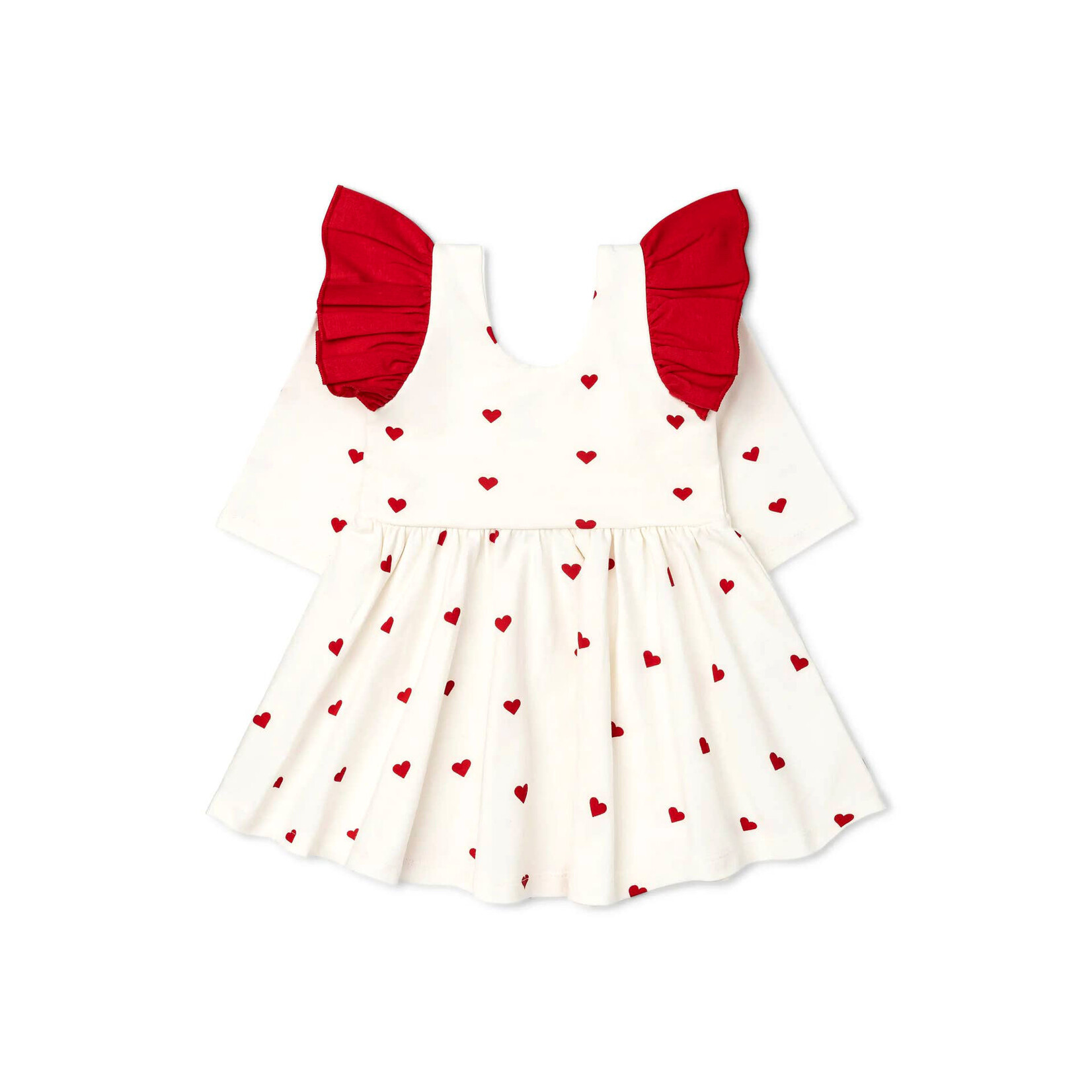 monica + andy heart ruffle twirl dress