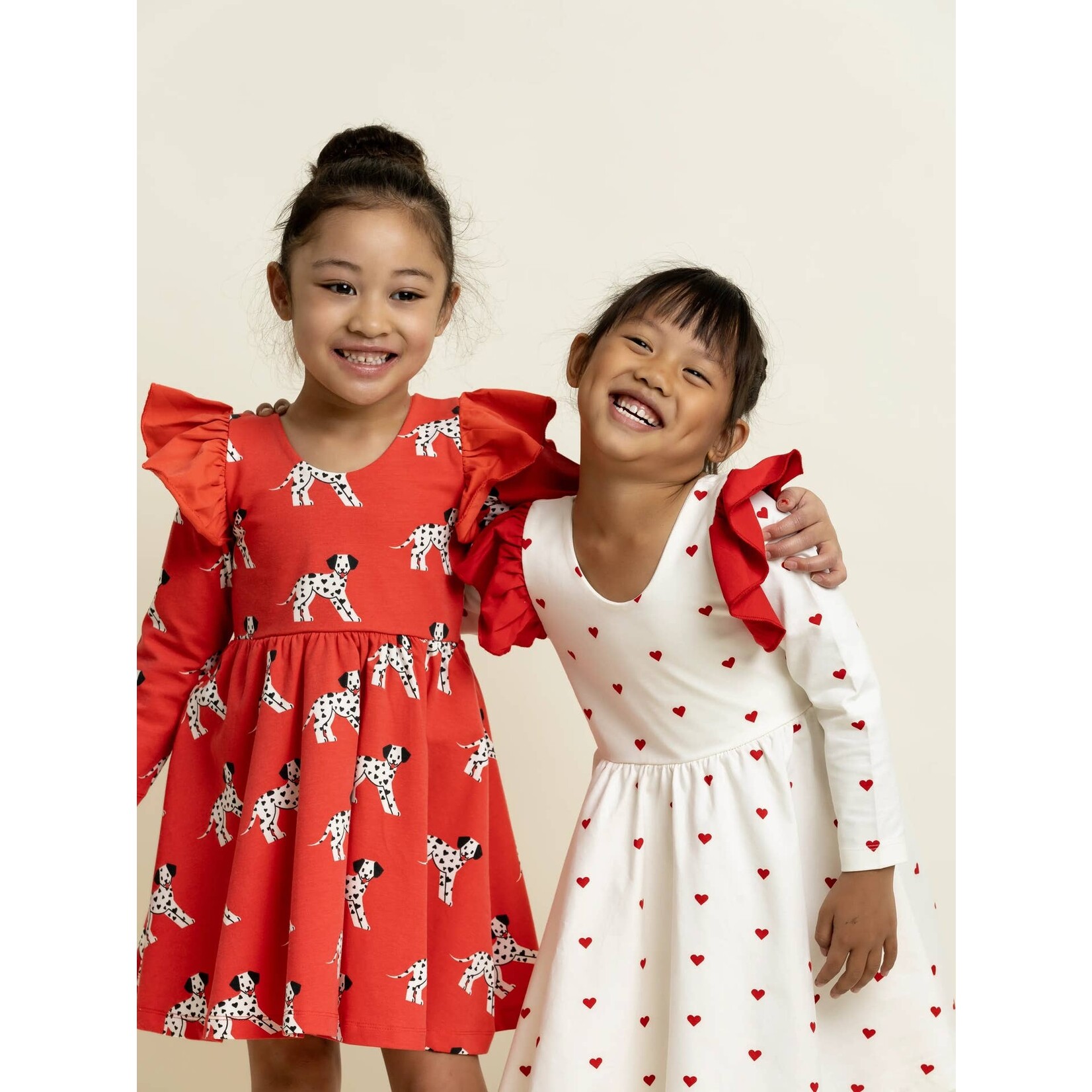 monica + andy heart ruffle twirl dress