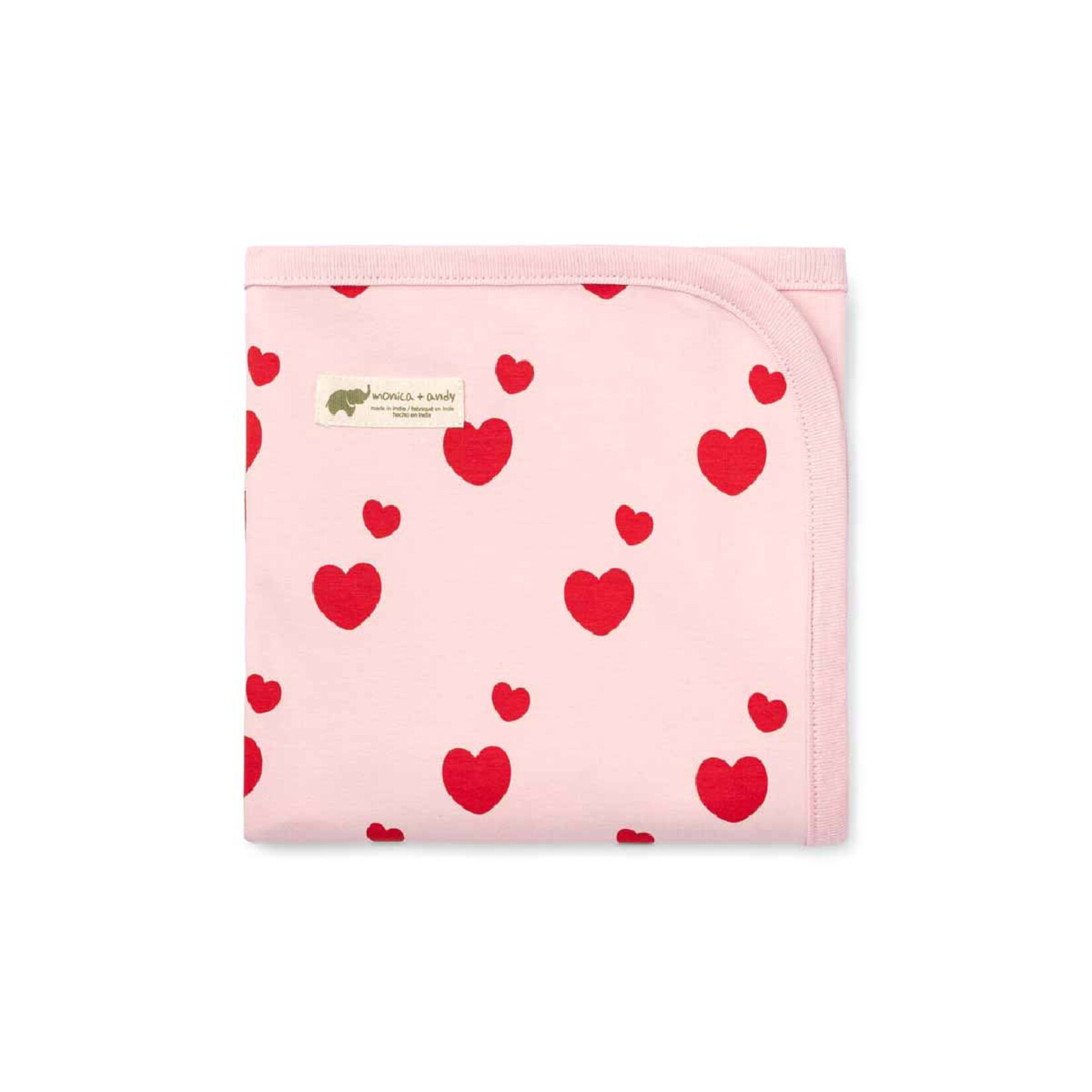 monica + andy heart blanket