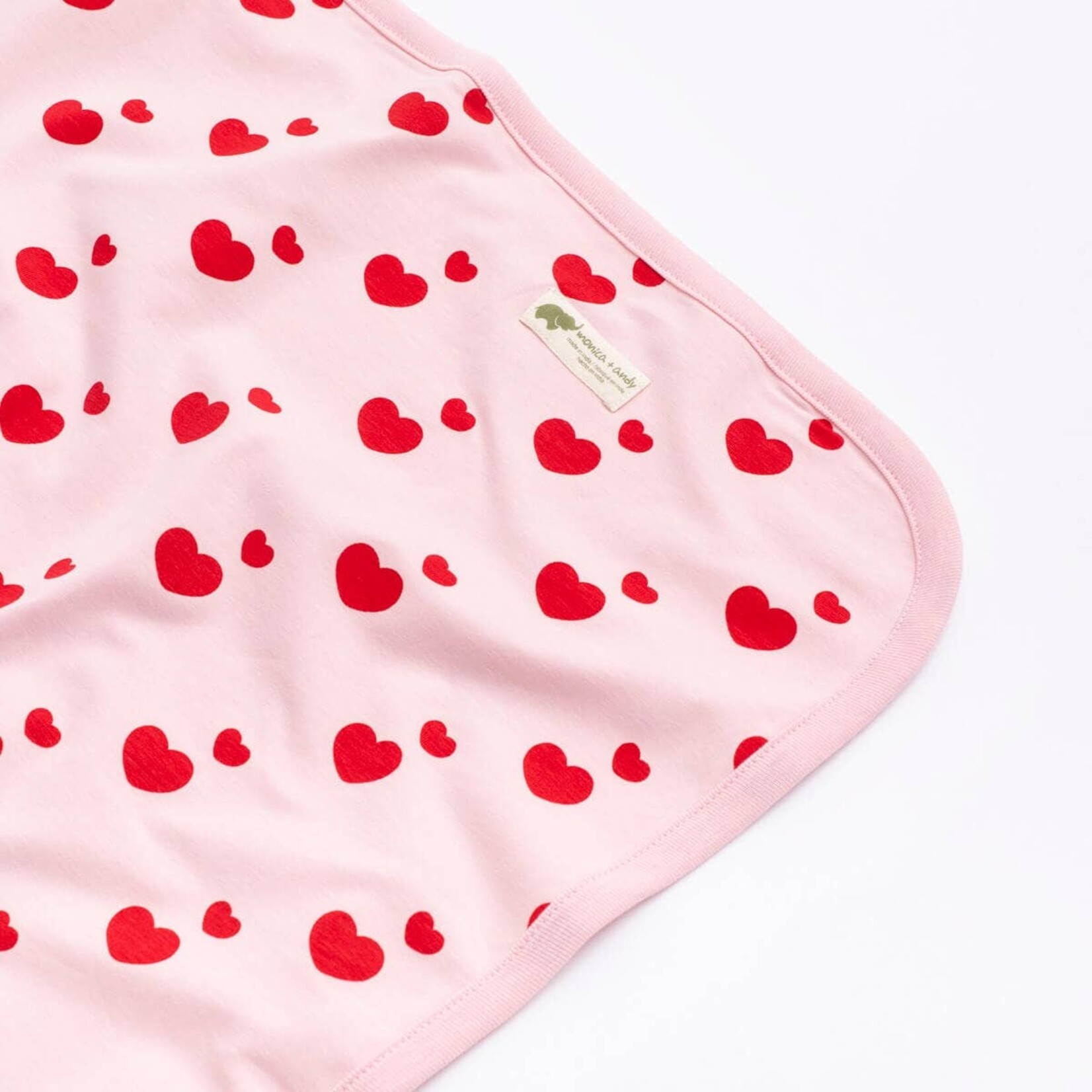 monica + andy heart blanket