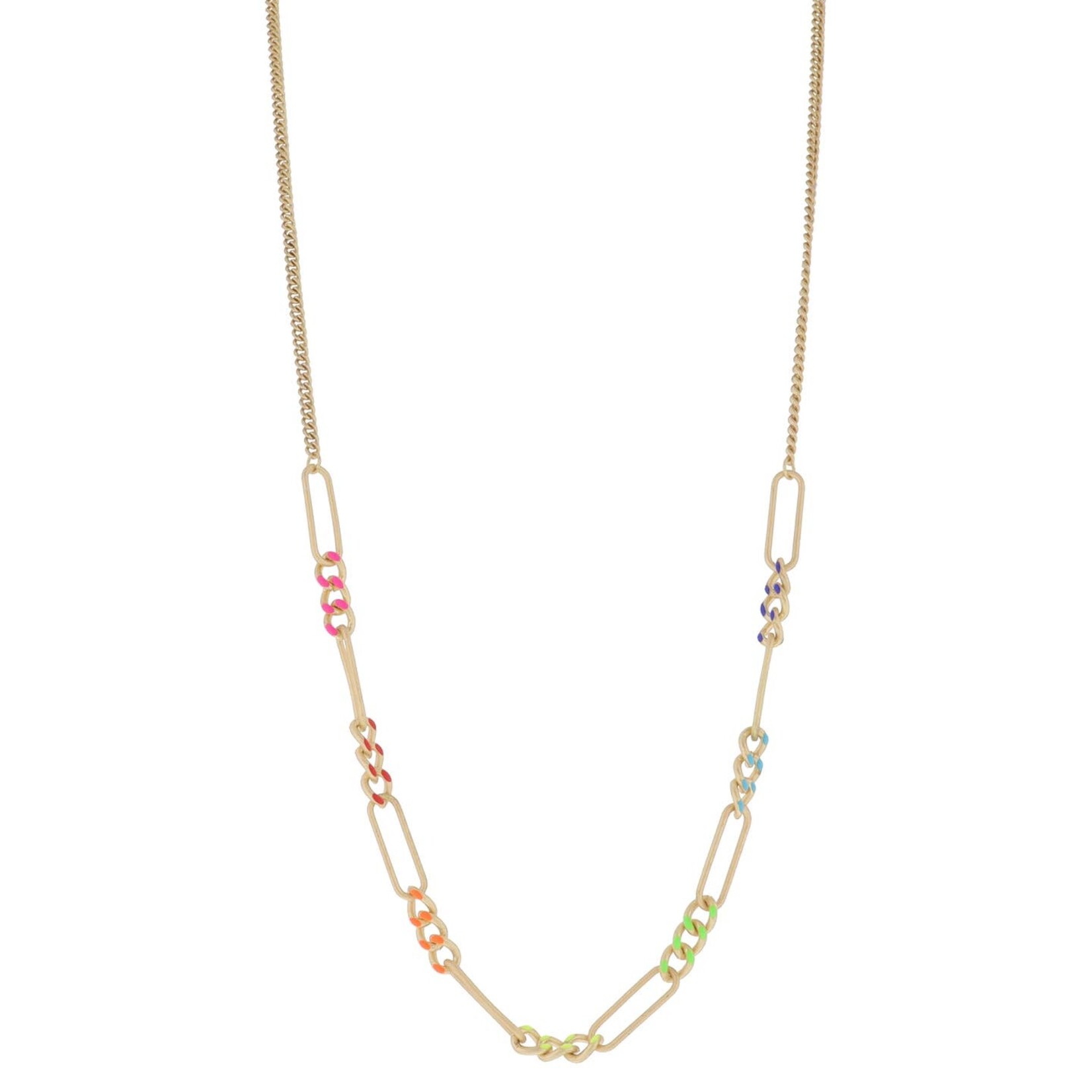 jane marie colorblock paperclip necklace