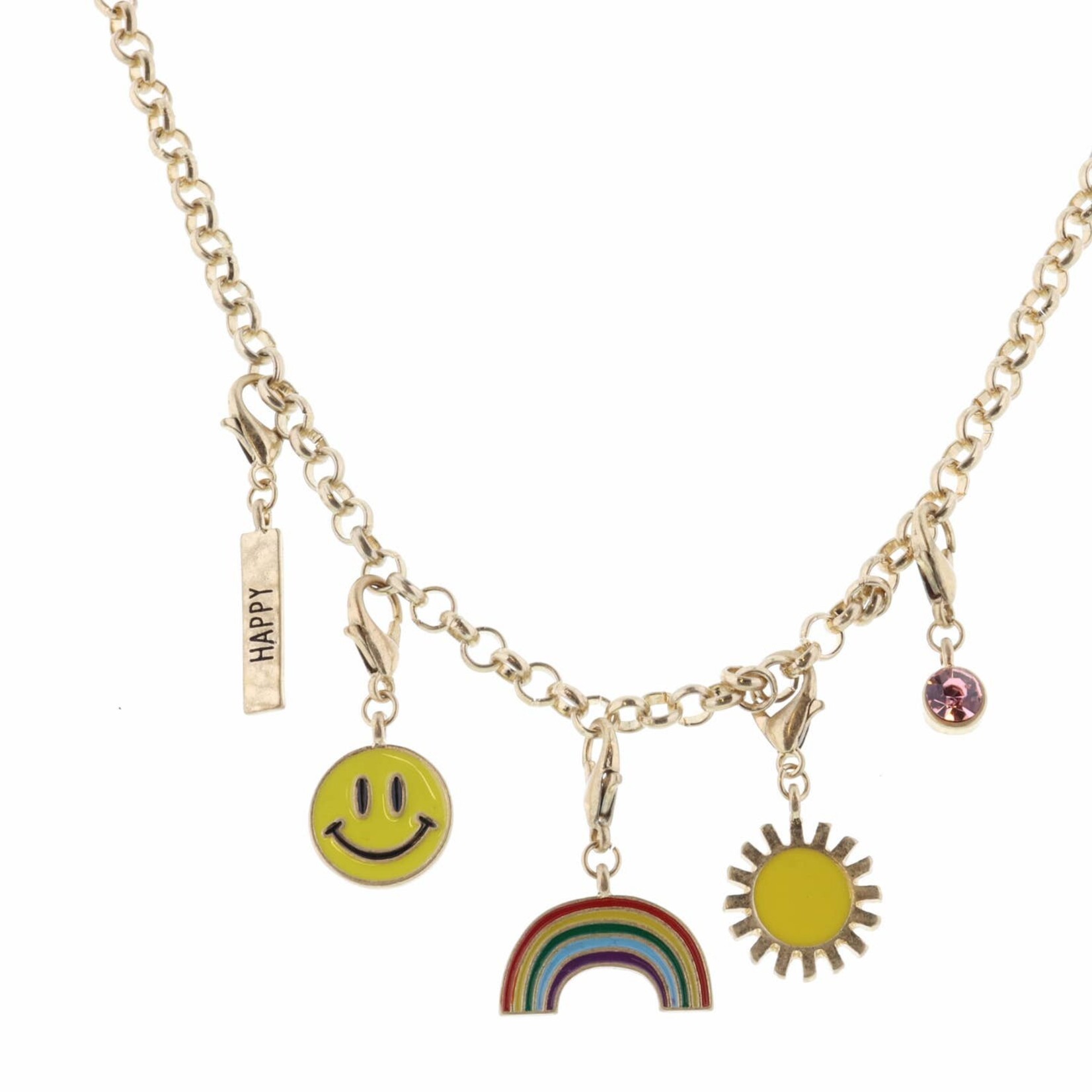 jane marie happy rainbow charm necklace