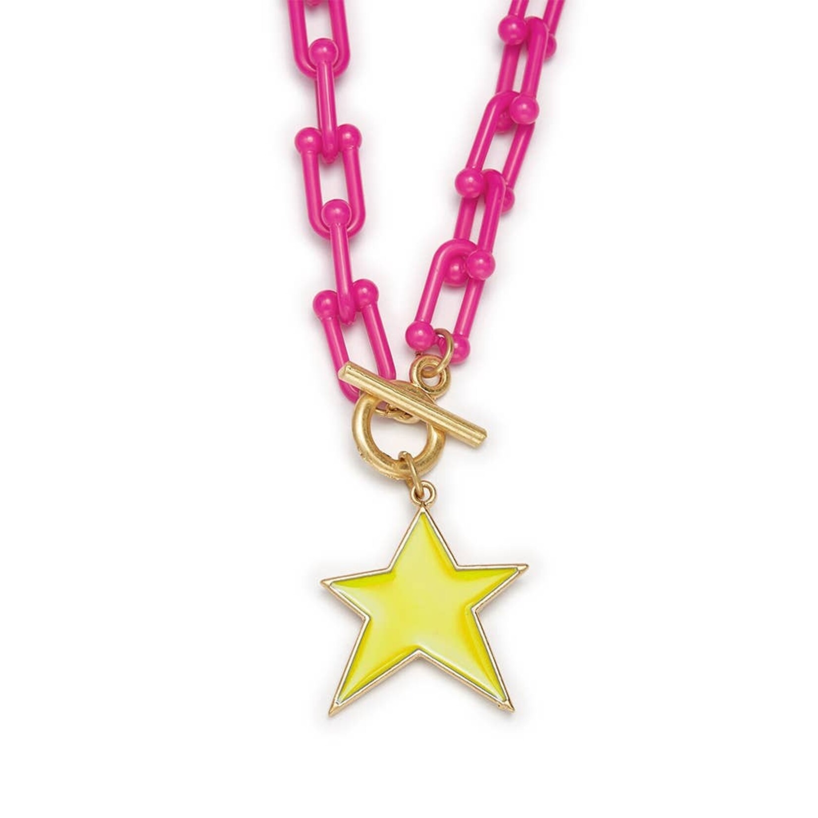 jane marie yellow star chain necklace