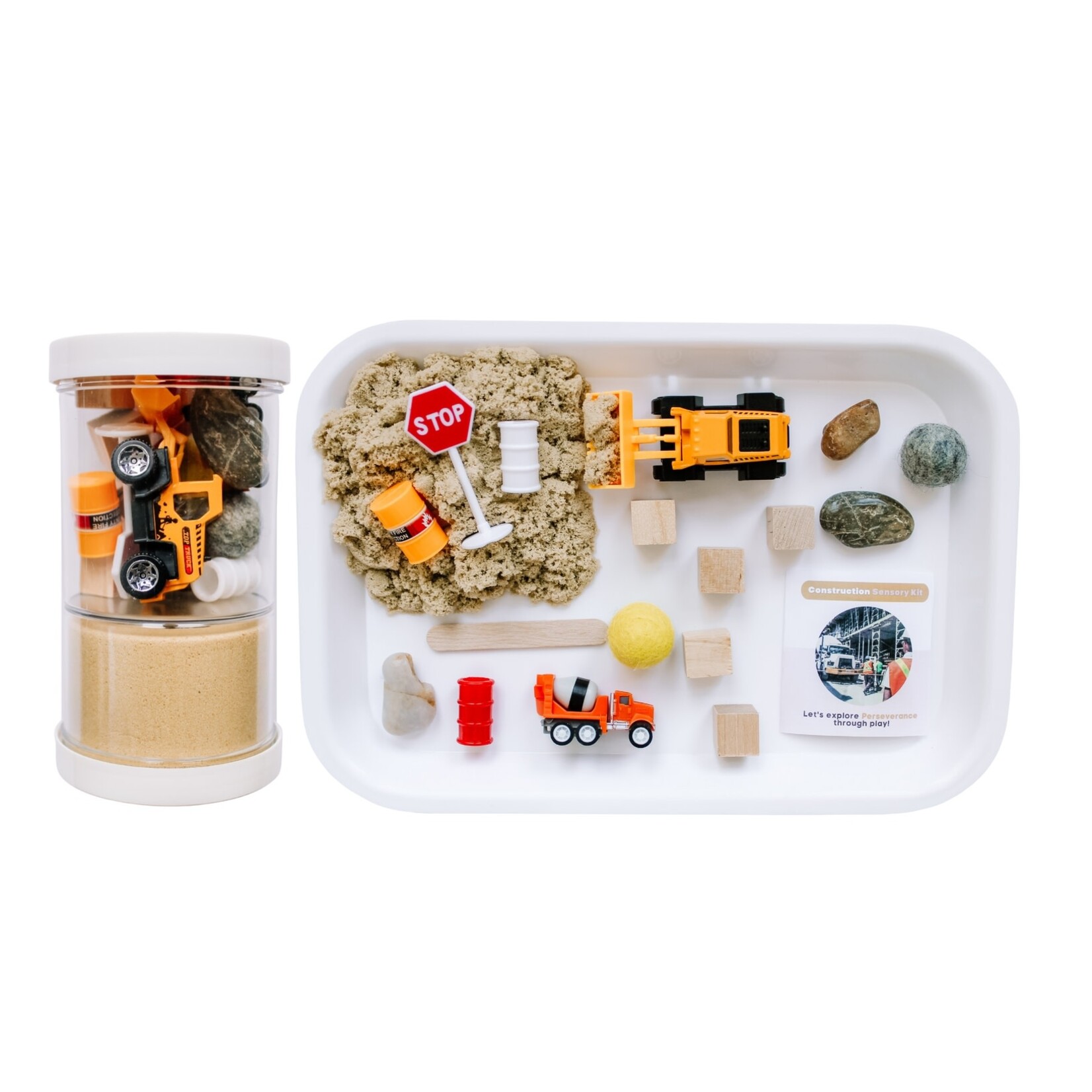 present not perfect construction sensory kit