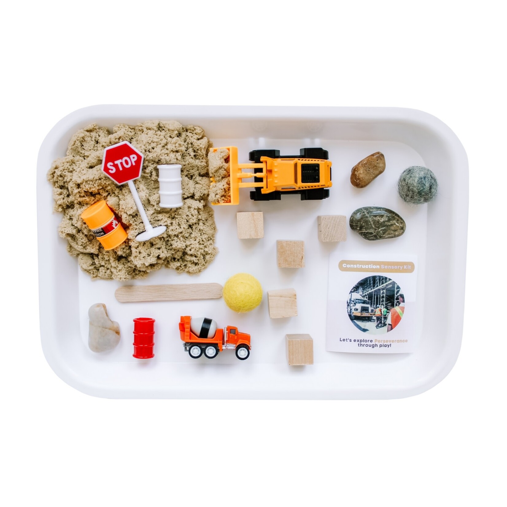 present not perfect construction sensory kit
