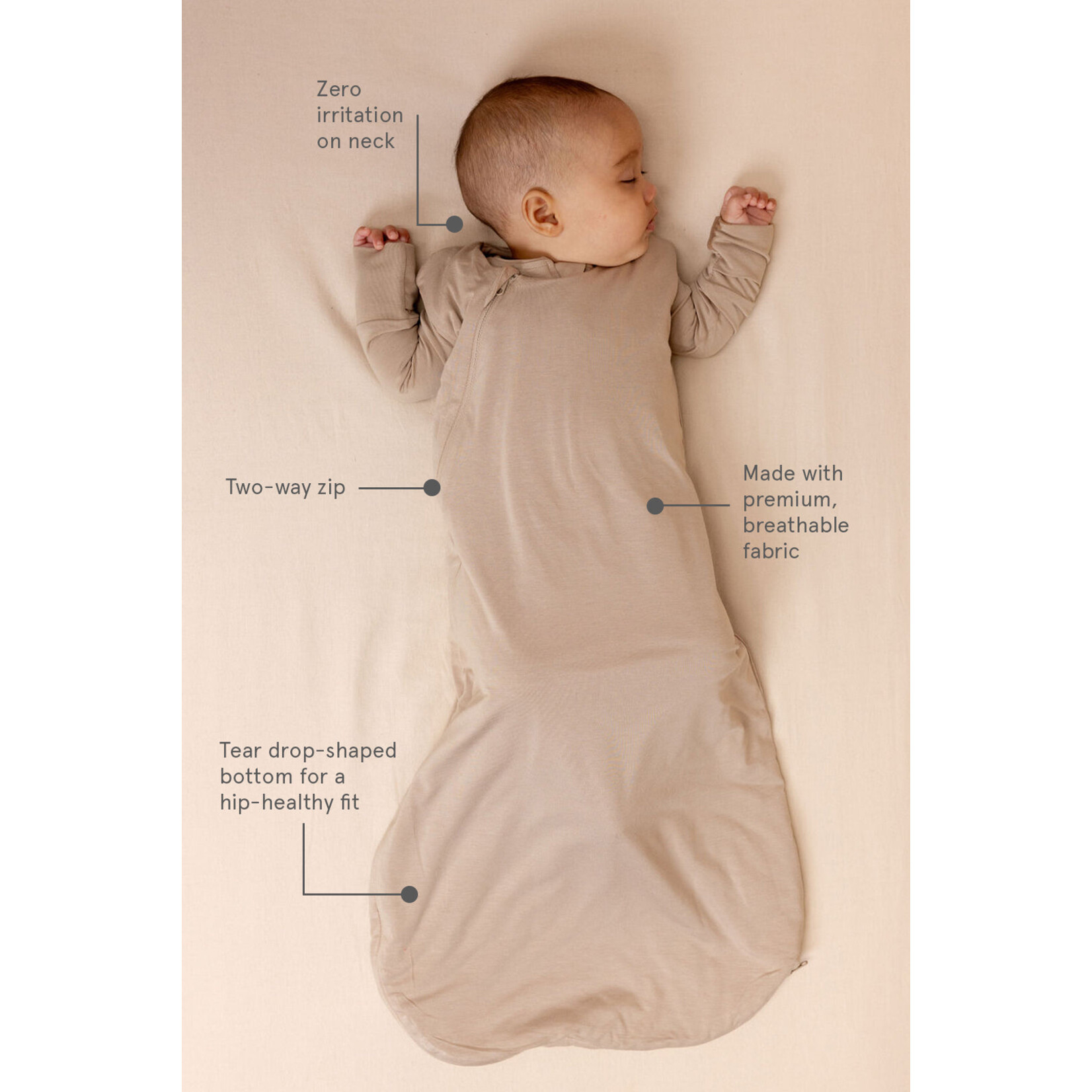 wildbird sage green sleep sack