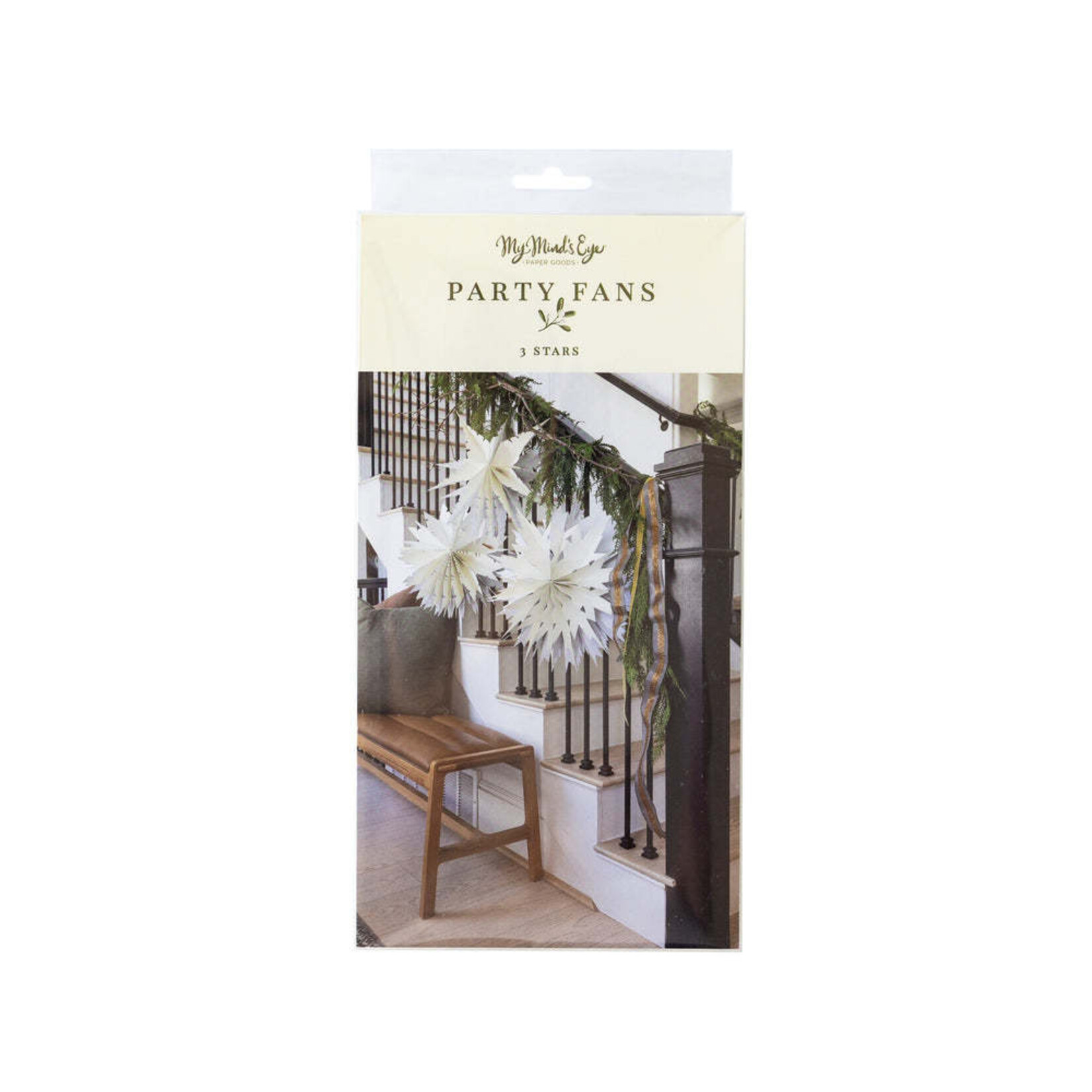 my mind's eye cream stars party fan set