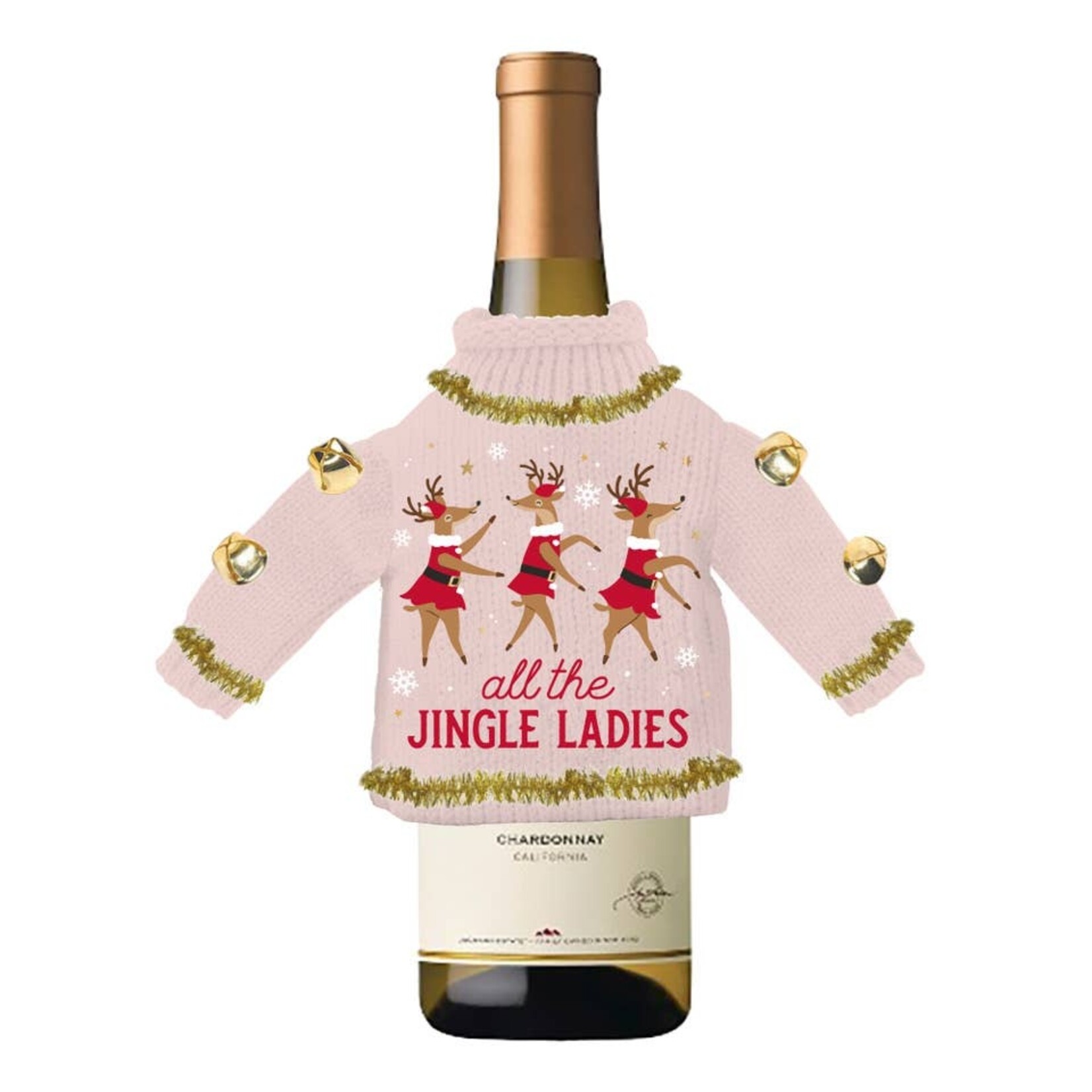 soiree-sisters ALL THE JINGLE LADIES wine bottle sweater