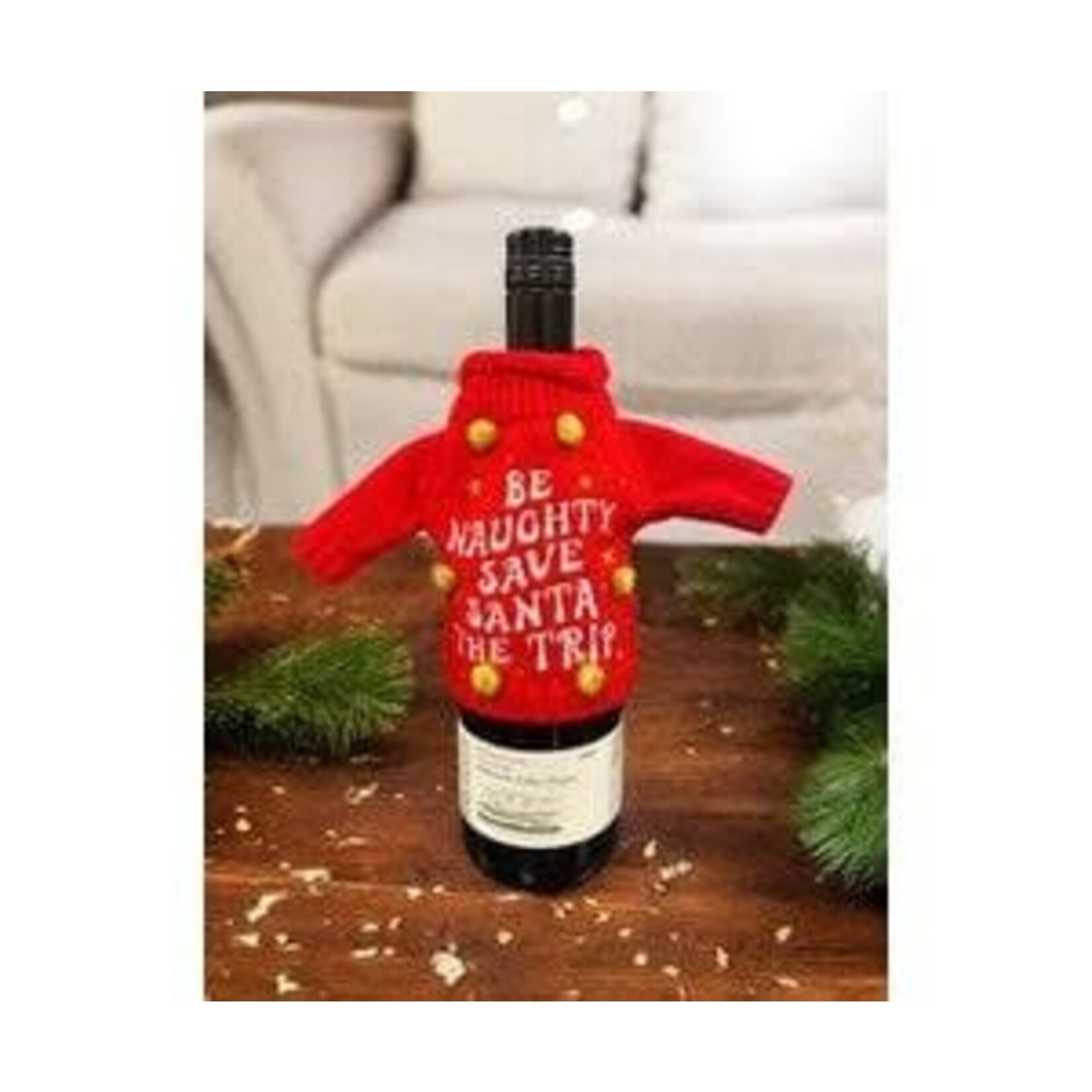 soiree-sisters ALL THE JINGLE LADIES wine bottle sweater