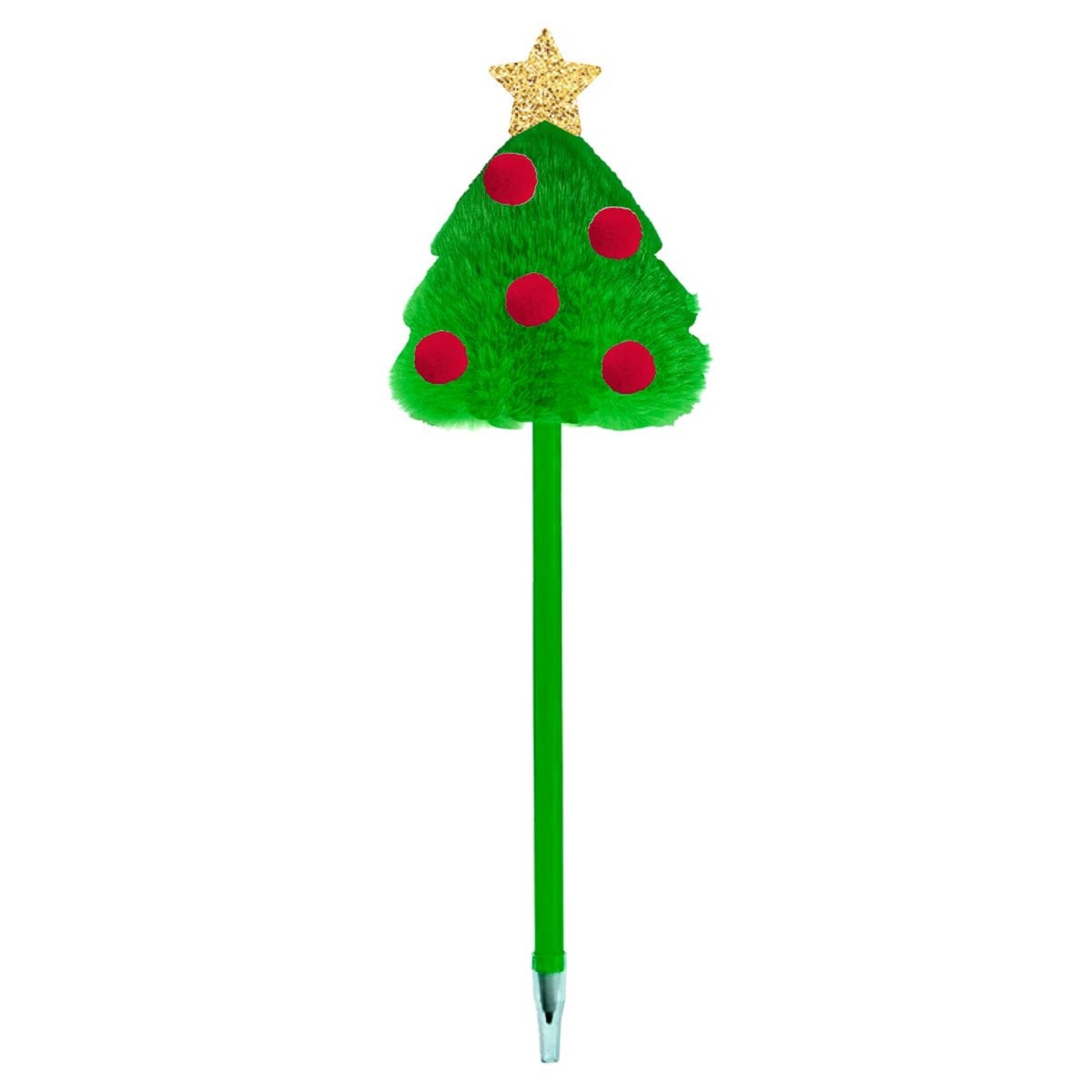 soiree-sisters christmas tree fuzzy pen