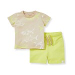 burt's bees shark tee & short set