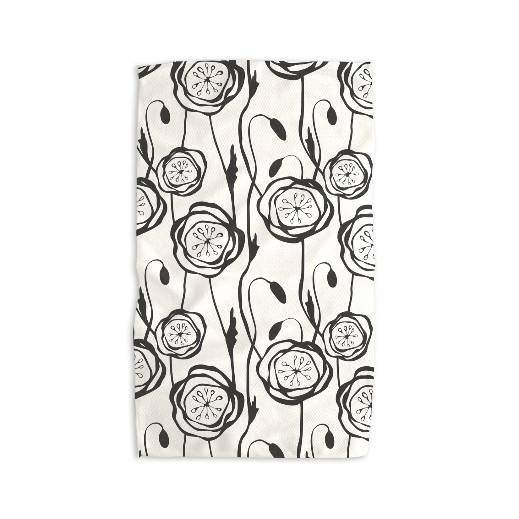 geometry smell the flowers GEOMETRY tea towel