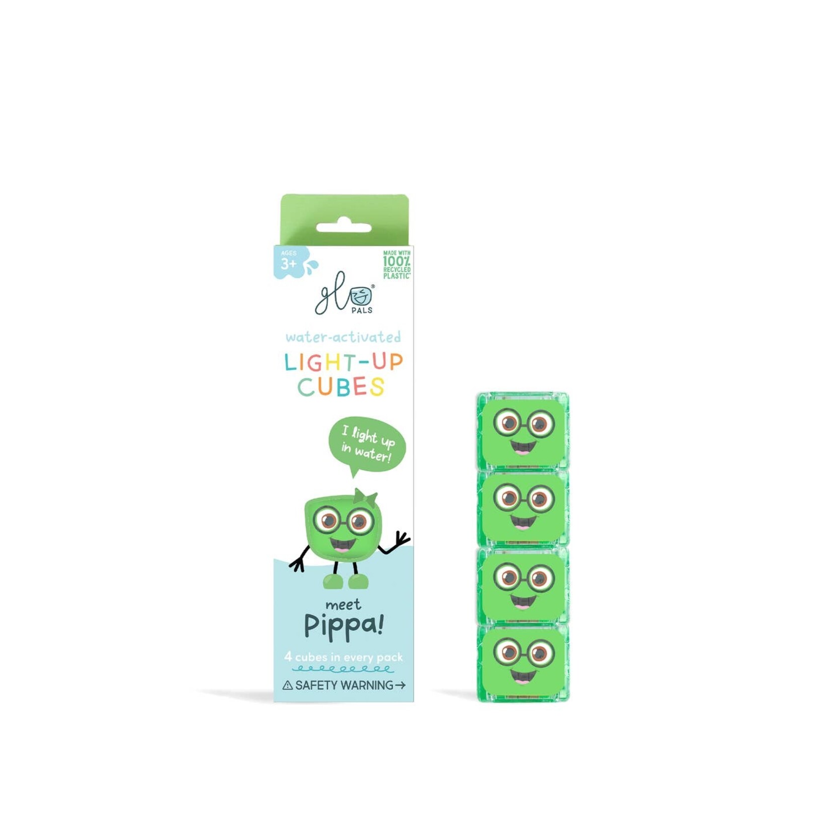 glo pals green light-up cubes
