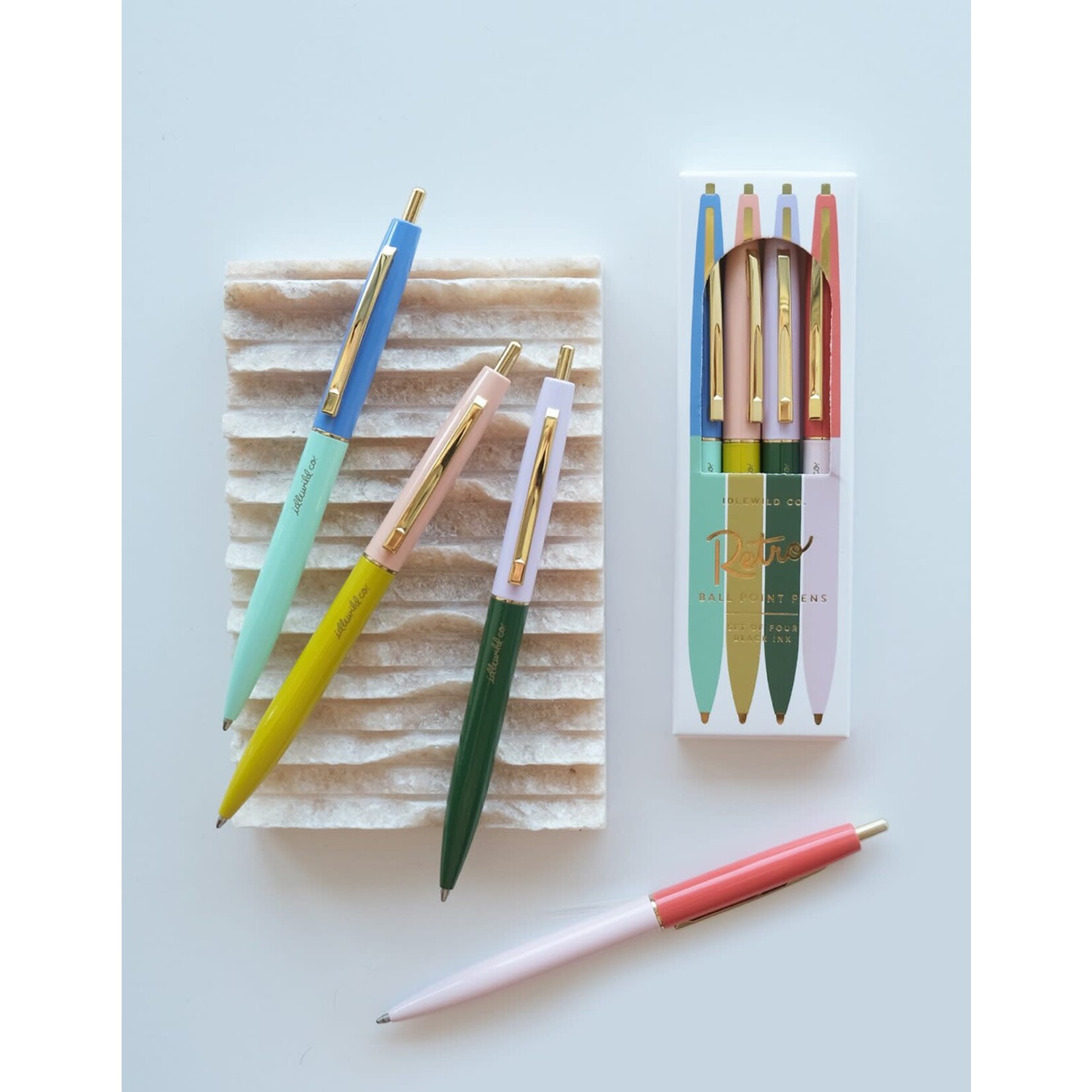 idlewild co. rainbow retro ball point pens