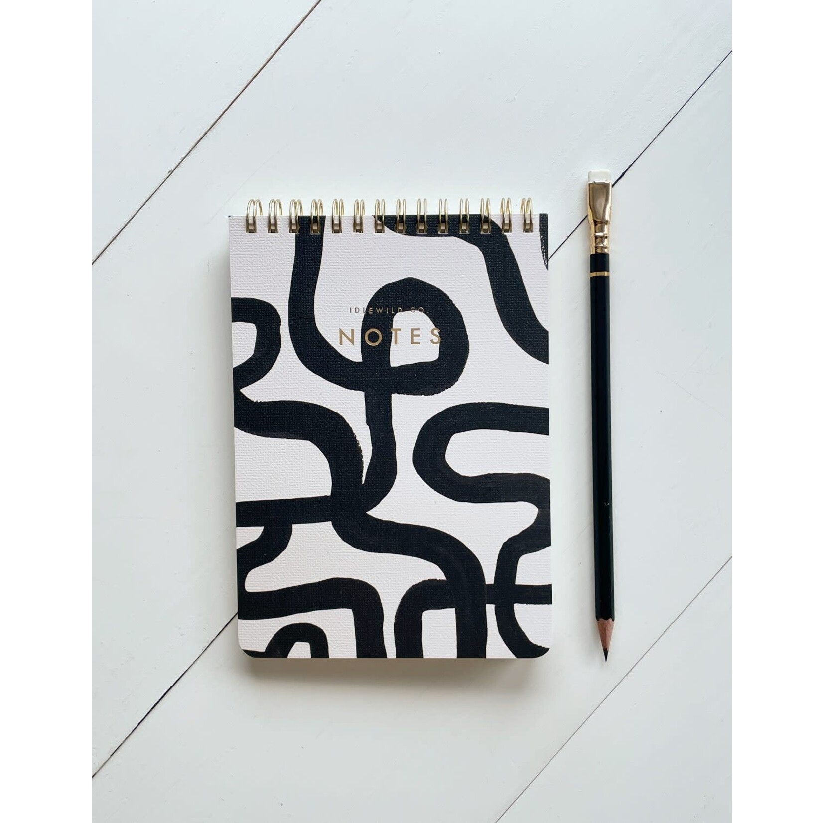 idlewild co. black & white squiggle jotter