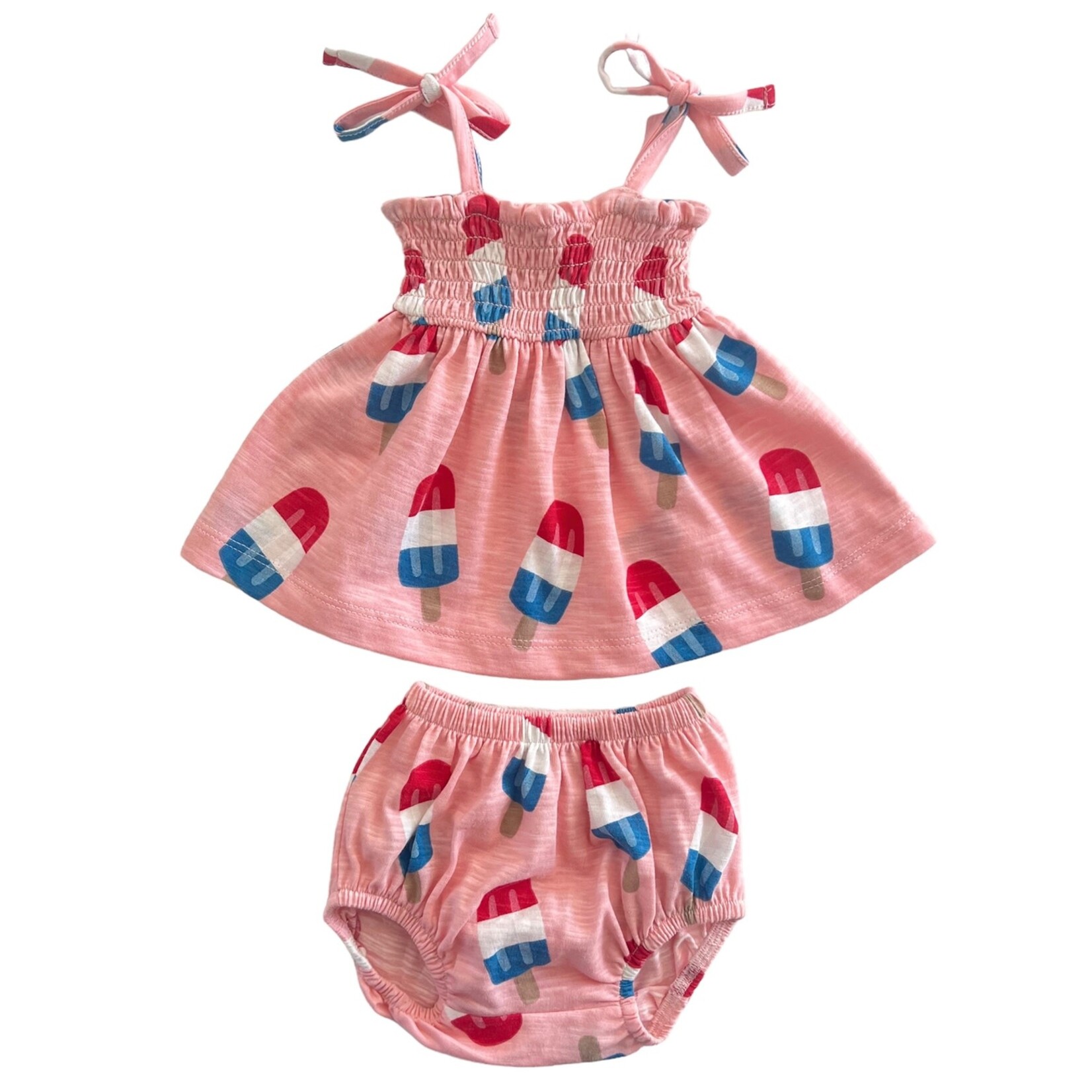 SIIX popsicle pink tank set - 4th of july