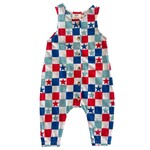 SIIX blue star checkerboard romper